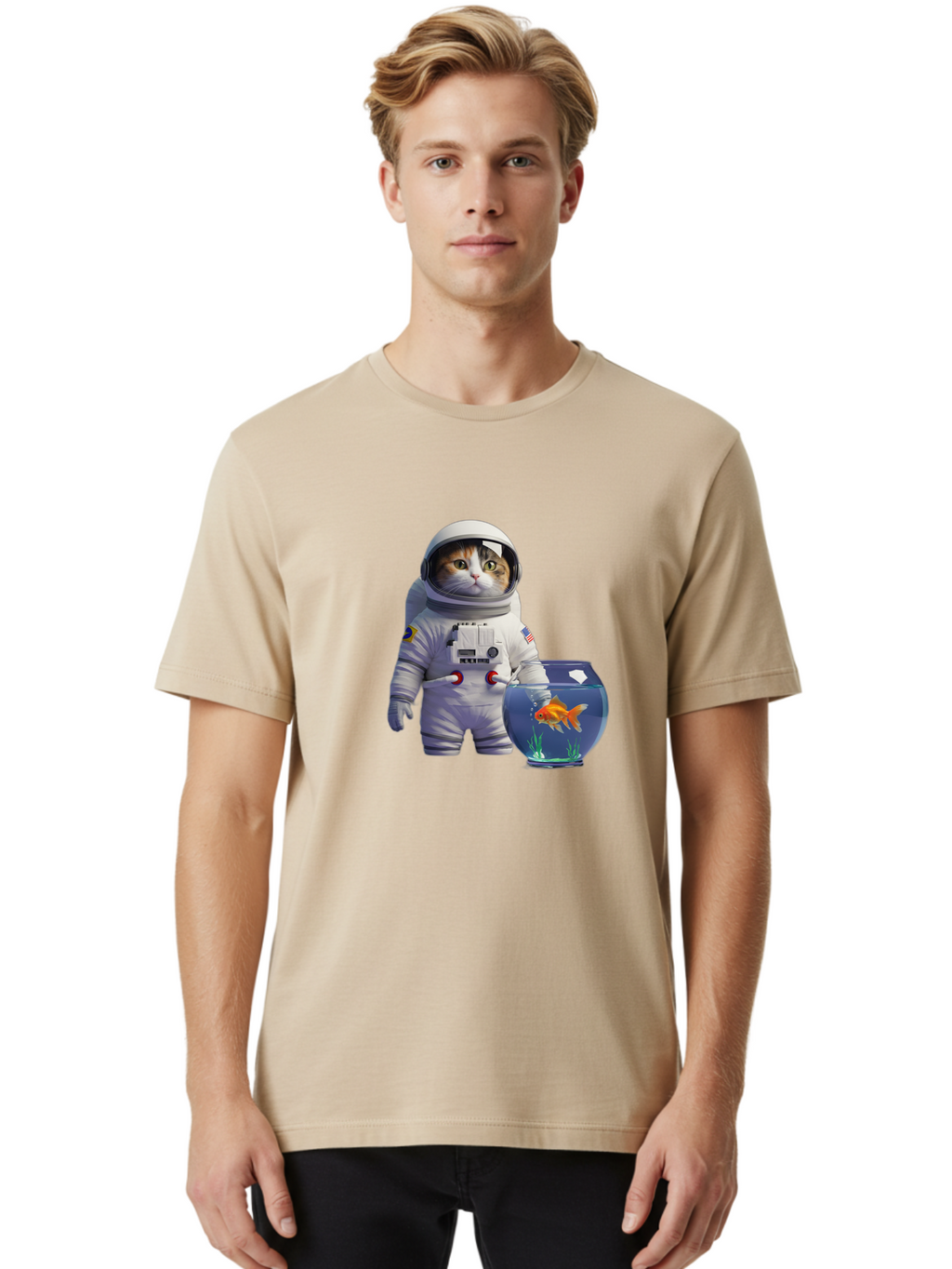 Astronaut-Cat-1 Men'S Graphic Tee, 100% Cotton, Comfortable Casual Summer Wear, Machine Washable, Vintage Camera, Old Camera, Antique Camera, Black Camera, Classic Photography, Photography Equipment, Nostalgic Device, Film Camera, Camera Art Baj962