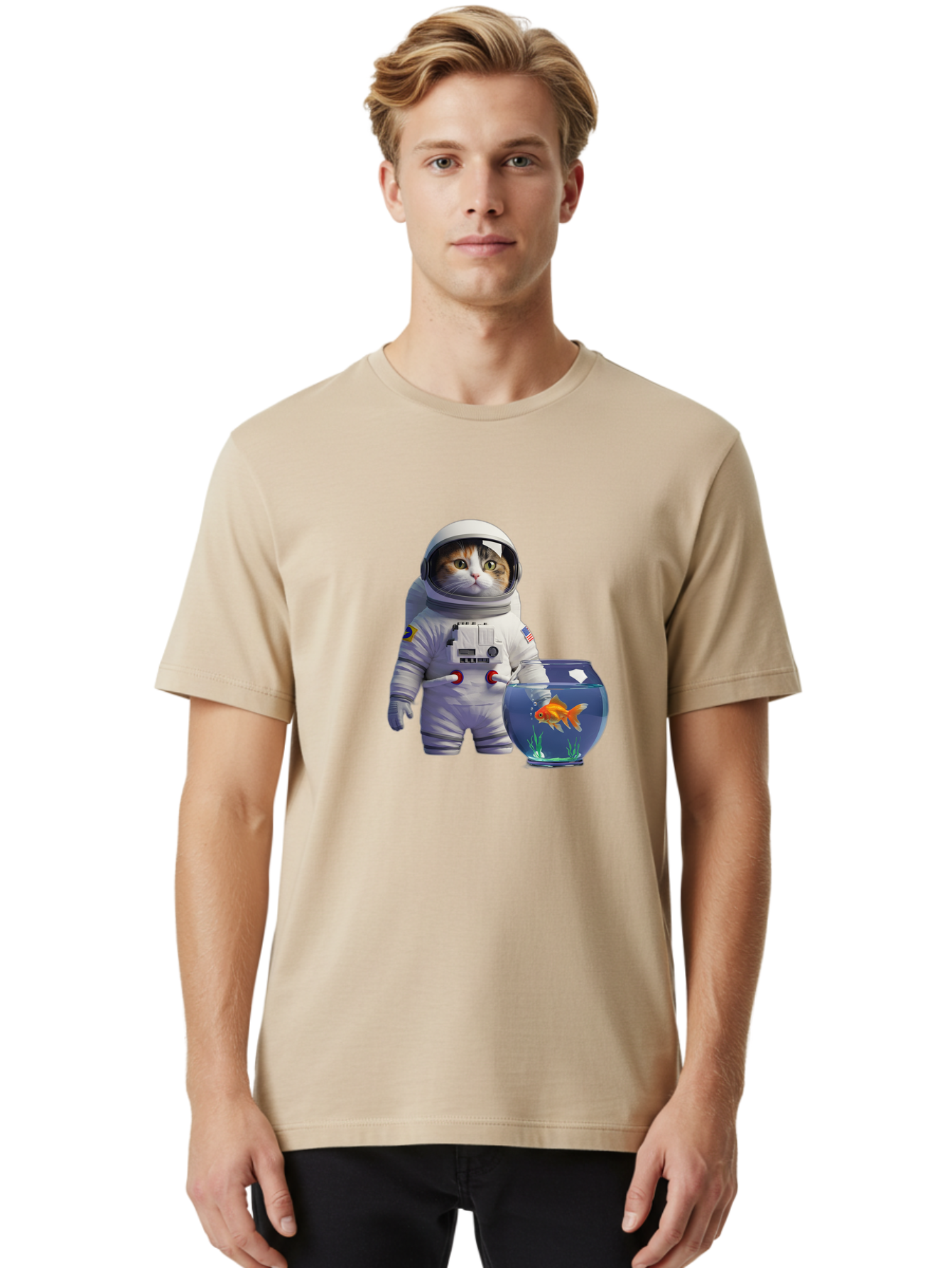 Astronaut-Cat-1 Men'S Graphic Tee, 100% Cotton, Comfortable Casual Summer Wear, Machine Washable, Vintage Camera, Old Camera, Antique Camera, Black Camera, Classic Photography, Photography Equipment, Nostalgic Device, Film Camera, Camera Art Baj962