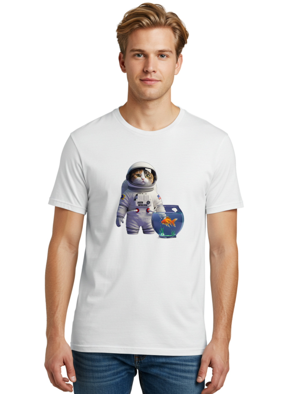 Astronaut-Cat-1 Men'S Graphic Tee, 100% Cotton, Comfortable Casual Summer Wear, Machine Washable, Vintage Camera, Old Camera, Antique Camera, Black Camera, Classic Photography, Photography Equipment, Nostalgic Device, Film Camera, Camera Art Baj962