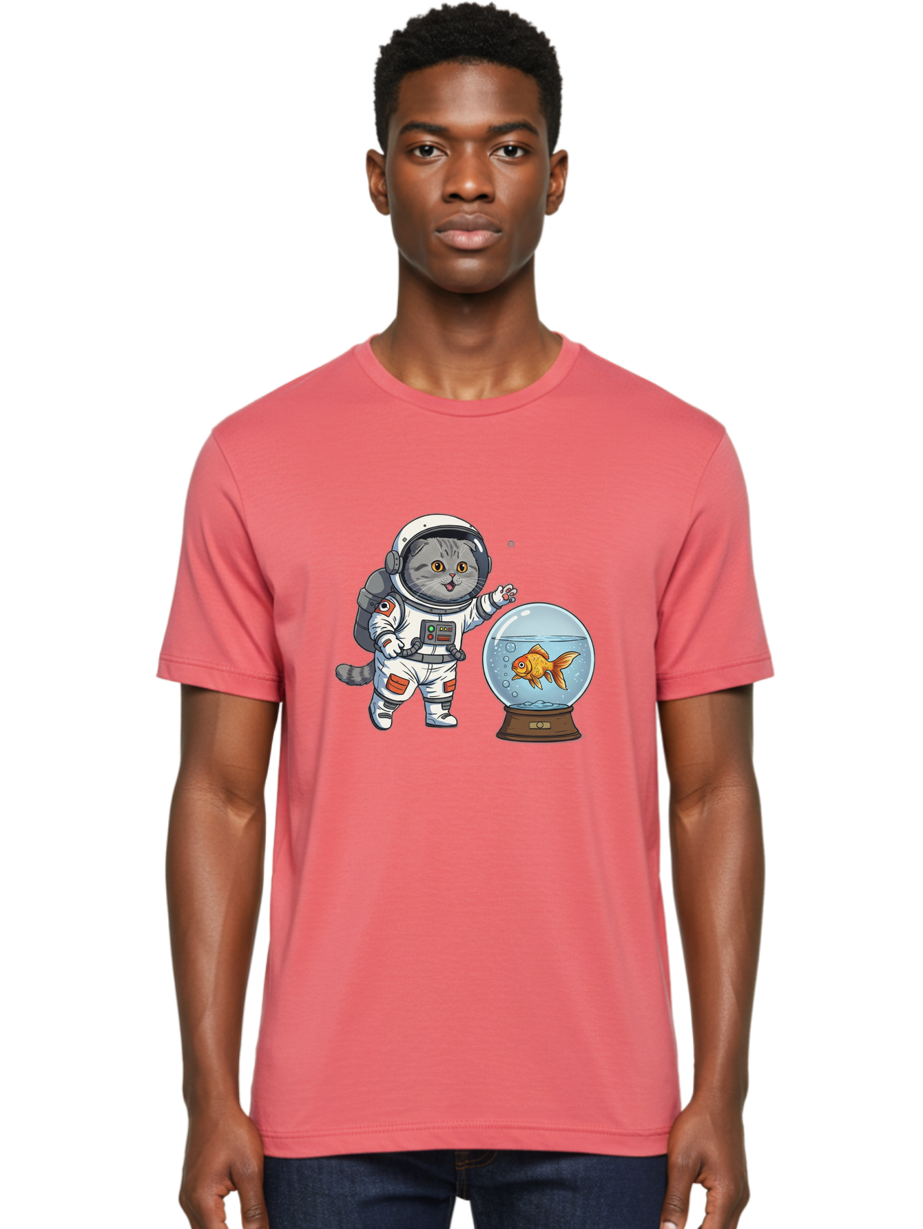 Astronaut-Cat-2 Men'S Graphic Tee, 100% Cotton, Comfortable Casual Summer Wear, Machine Washable, Vintage Camera, Old Camera, Antique Camera, Black Camera, Classic Photography, Photography Equipment, Nostalgic Device, Film Camera, Camera Art Baj963
