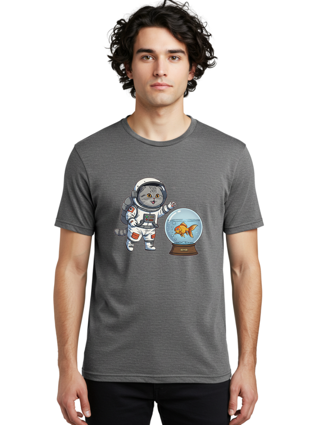 Astronaut-Cat-2 Men'S Graphic Tee, 100% Cotton, Comfortable Casual Summer Wear, Machine Washable, Vintage Camera, Old Camera, Antique Camera, Black Camera, Classic Photography, Photography Equipment, Nostalgic Device, Film Camera, Camera Art Baj963