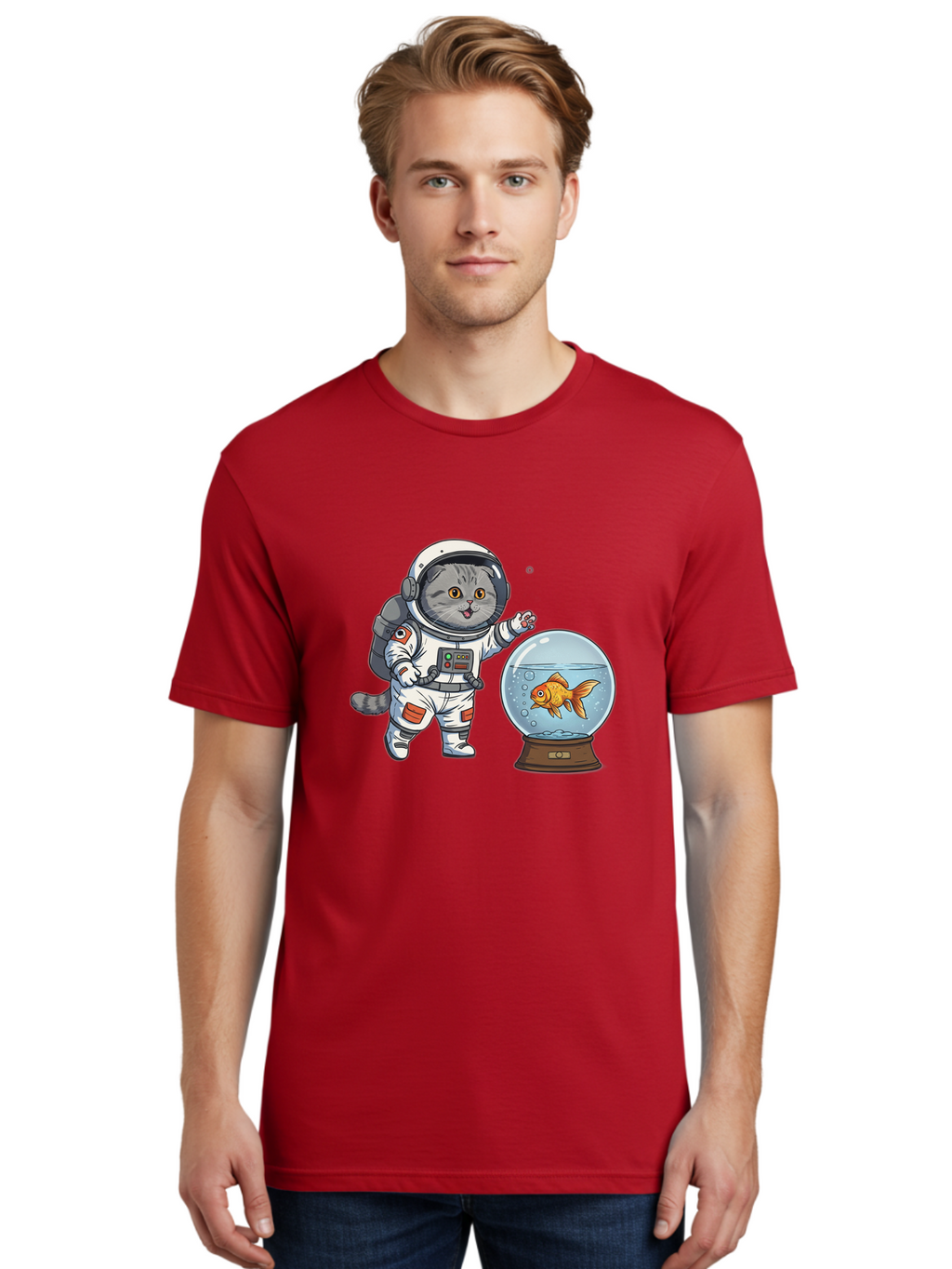 Astronaut-Cat-2 Men'S Graphic Tee, 100% Cotton, Comfortable Casual Summer Wear, Machine Washable, Vintage Camera, Old Camera, Antique Camera, Black Camera, Classic Photography, Photography Equipment, Nostalgic Device, Film Camera, Camera Art Baj963