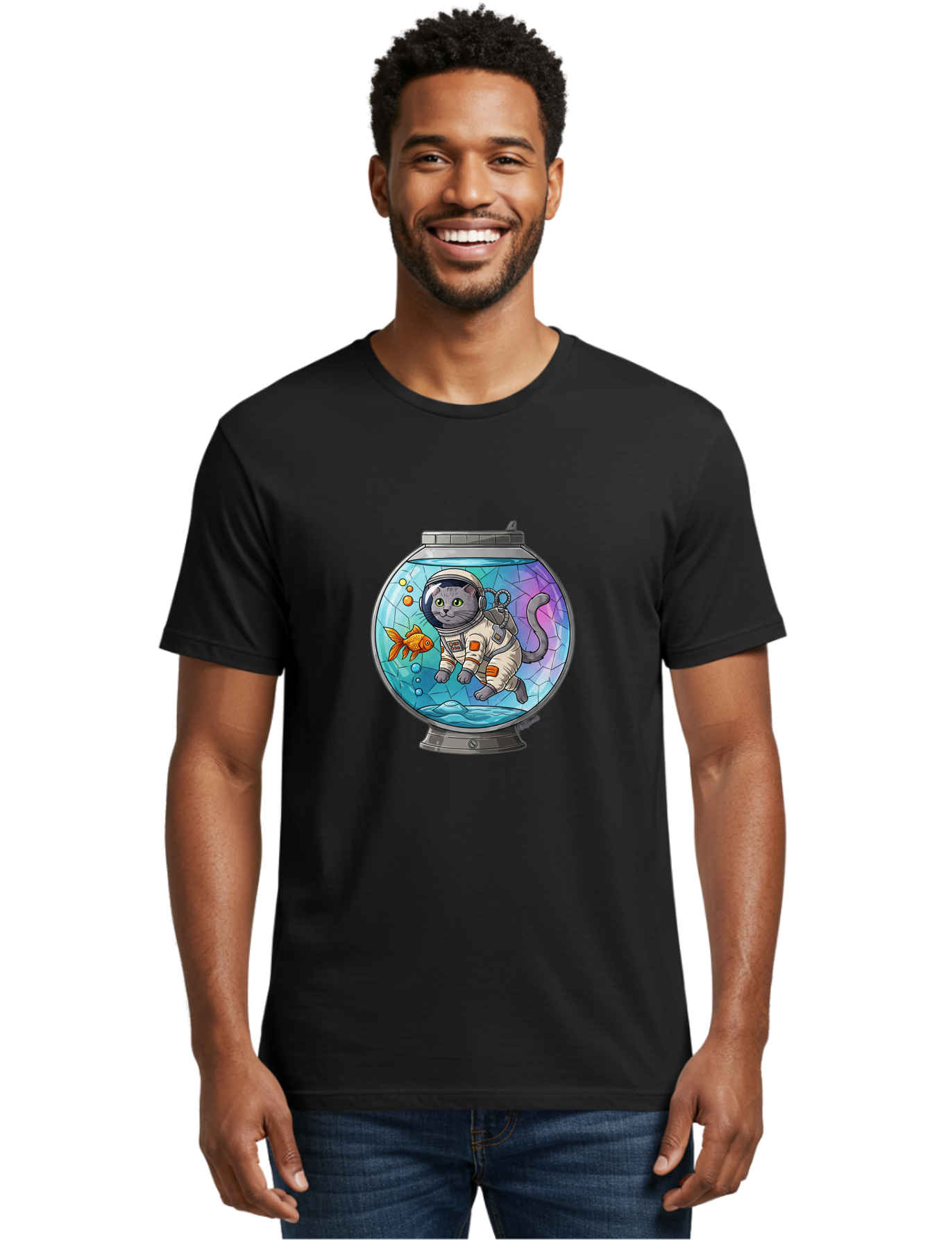 Astronaut-Cat-In-Fishbowl Men'S Graphic Tee, 100% Cotton, Comfortable Casual Summer Wear, Machine Washable, Vintage Camera, Old Camera, Antique Camera, Black Camera, Classic Photography, Photography Equipment, Nostalgic Device, Film Camera, Baj964
