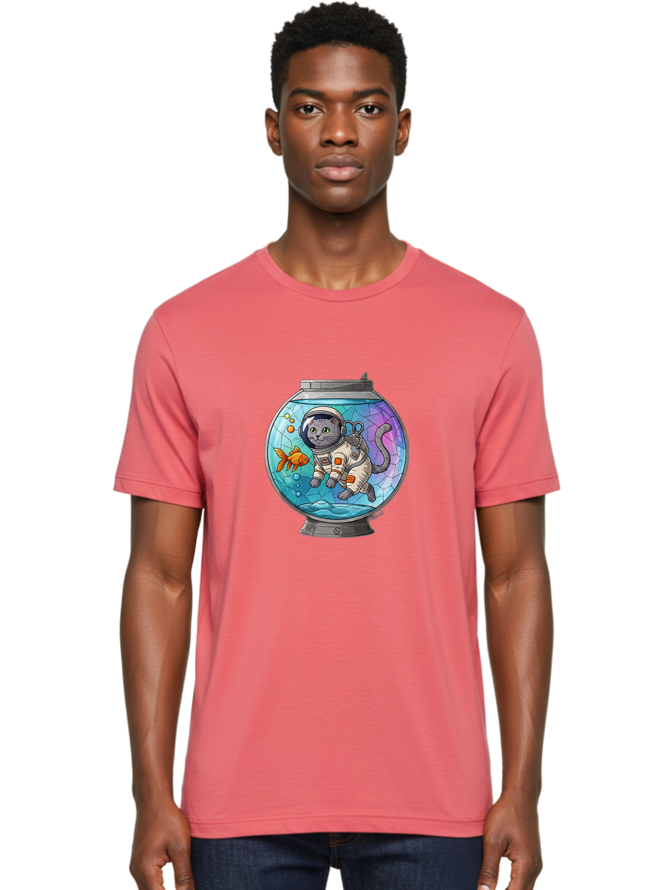 Astronaut-Cat-In-Fishbowl Men'S Graphic Tee, 100% Cotton, Comfortable Casual Summer Wear, Machine Washable, Vintage Camera, Old Camera, Antique Camera, Black Camera, Classic Photography, Photography Equipment, Nostalgic Device, Film Camera, Baj964