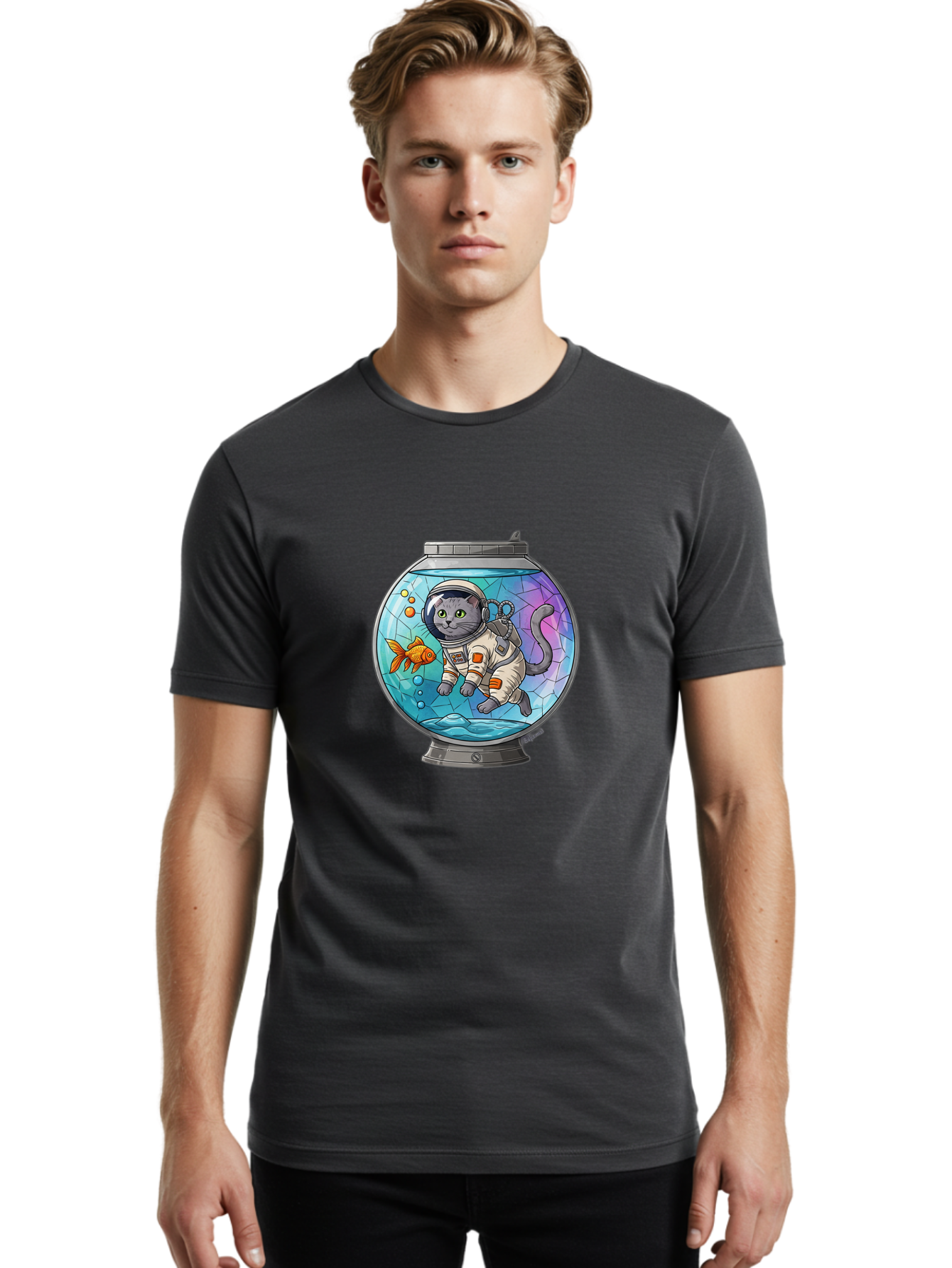 Astronaut-Cat-In-Fishbowl Men'S Graphic Tee, 100% Cotton, Comfortable Casual Summer Wear, Machine Washable, Vintage Camera, Old Camera, Antique Camera, Black Camera, Classic Photography, Photography Equipment, Nostalgic Device, Film Camera, Baj964
