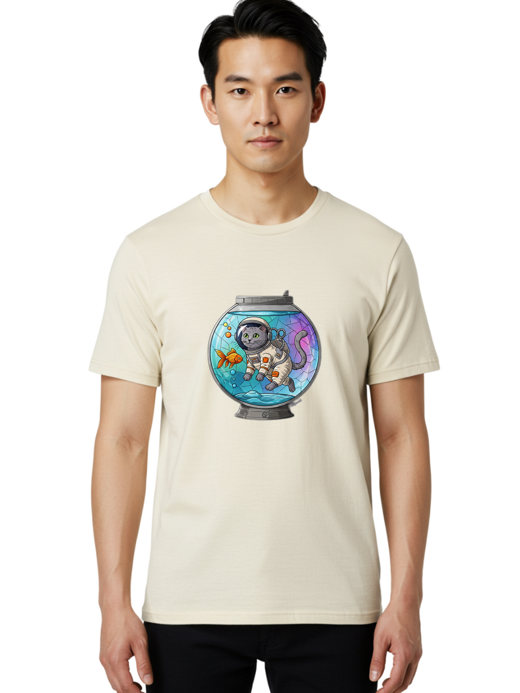 Astronaut-Cat-In-Fishbowl Men'S Graphic Tee, 100% Cotton, Comfortable Casual Summer Wear, Machine Washable, Vintage Camera, Old Camera, Antique Camera, Black Camera, Classic Photography, Photography Equipment, Nostalgic Device, Film Camera, Baj964