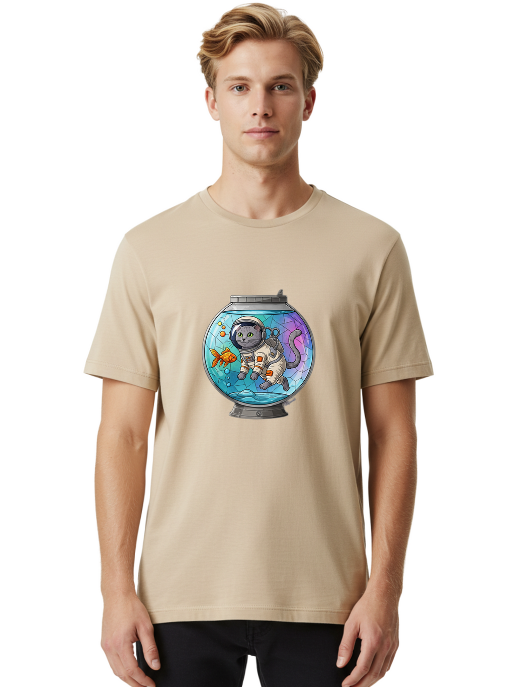 Astronaut-Cat-In-Fishbowl Men'S Graphic Tee, 100% Cotton, Comfortable Casual Summer Wear, Machine Washable, Vintage Camera, Old Camera, Antique Camera, Black Camera, Classic Photography, Photography Equipment, Nostalgic Device, Film Camera, Baj964