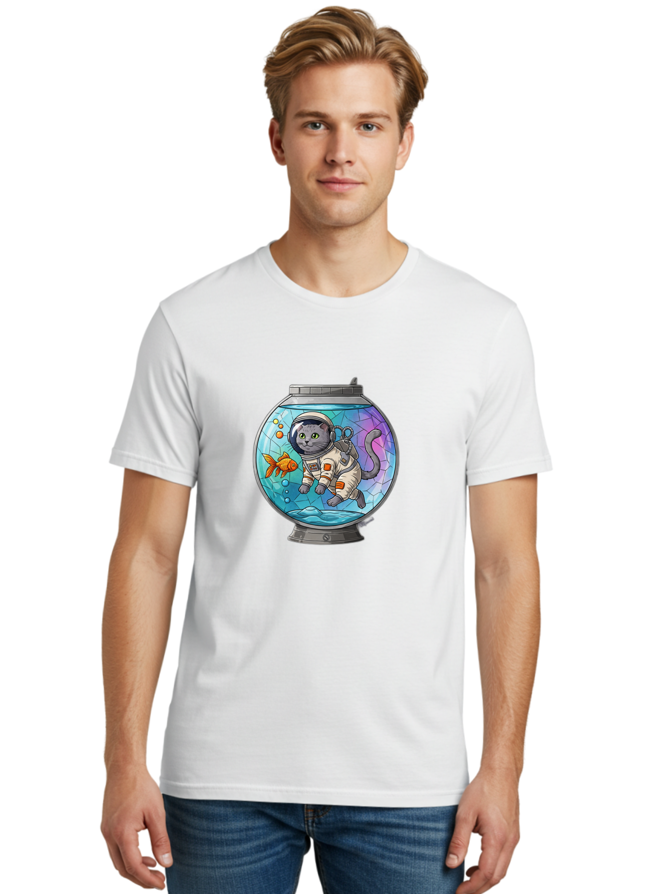 Astronaut-Cat-In-Fishbowl Men'S Graphic Tee, 100% Cotton, Comfortable Casual Summer Wear, Machine Washable, Vintage Camera, Old Camera, Antique Camera, Black Camera, Classic Photography, Photography Equipment, Nostalgic Device, Film Camera, Baj964