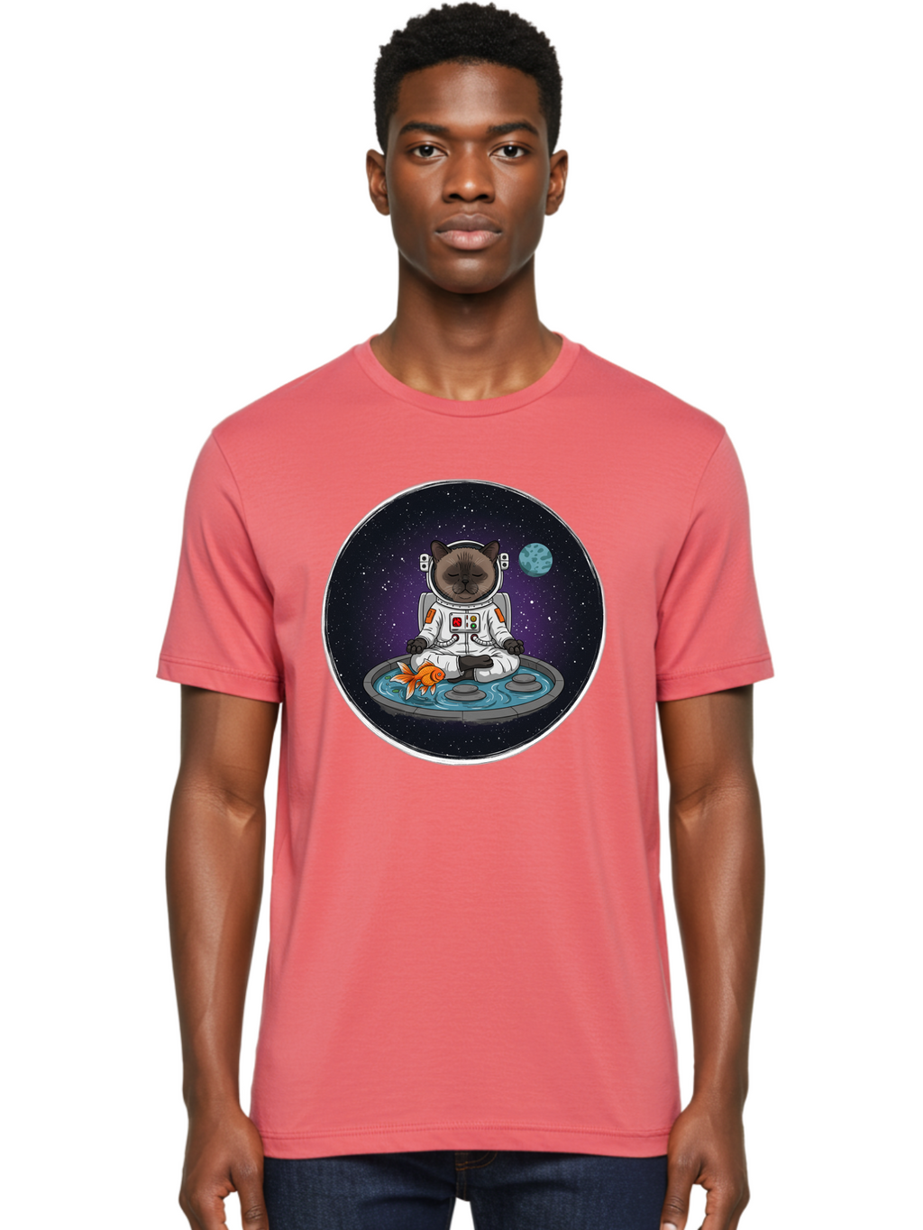 Astronaut-Cat-Meditating Men'S Graphic Tee, 100% Cotton, Comfortable Casual Summer Wear, Machine Washable, Vintage Camera, Old Camera, Antique Camera, Black Camera, Classic Photography, Photography Equipment, Nostalgic Device, Film Camera, Baj965