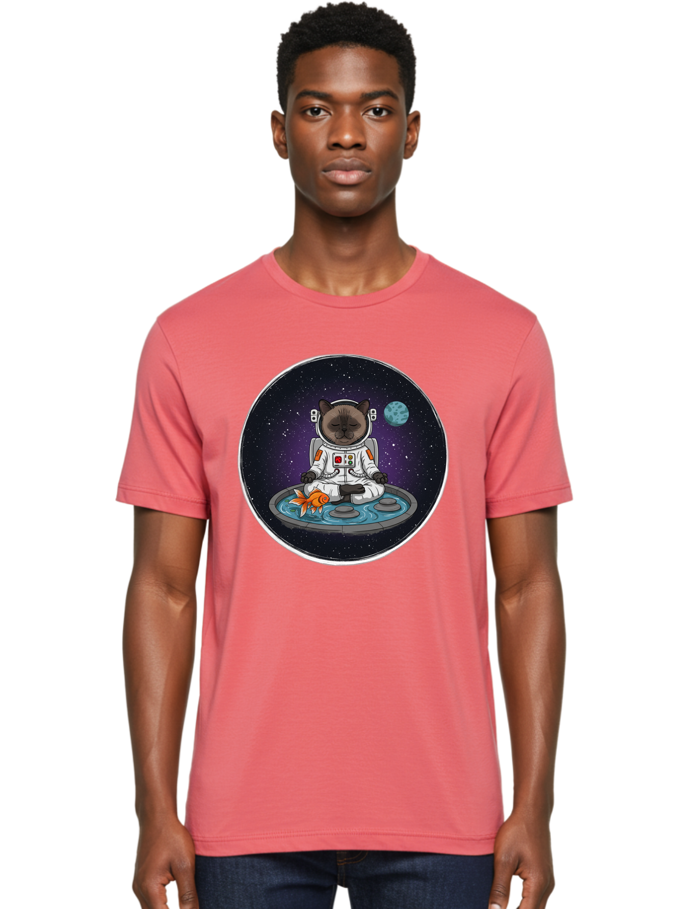 Astronaut-Cat-Meditating Men'S Graphic Tee, 100% Cotton, Comfortable Casual Summer Wear, Machine Washable, Vintage Camera, Old Camera, Antique Camera, Black Camera, Classic Photography, Photography Equipment, Nostalgic Device, Film Camera, Baj965
