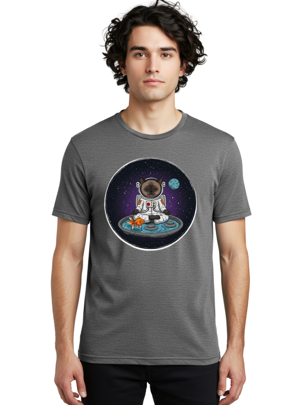 Astronaut-Cat-Meditating Men'S Graphic Tee, 100% Cotton, Comfortable Casual Summer Wear, Machine Washable, Vintage Camera, Old Camera, Antique Camera, Black Camera, Classic Photography, Photography Equipment, Nostalgic Device, Film Camera, Baj965