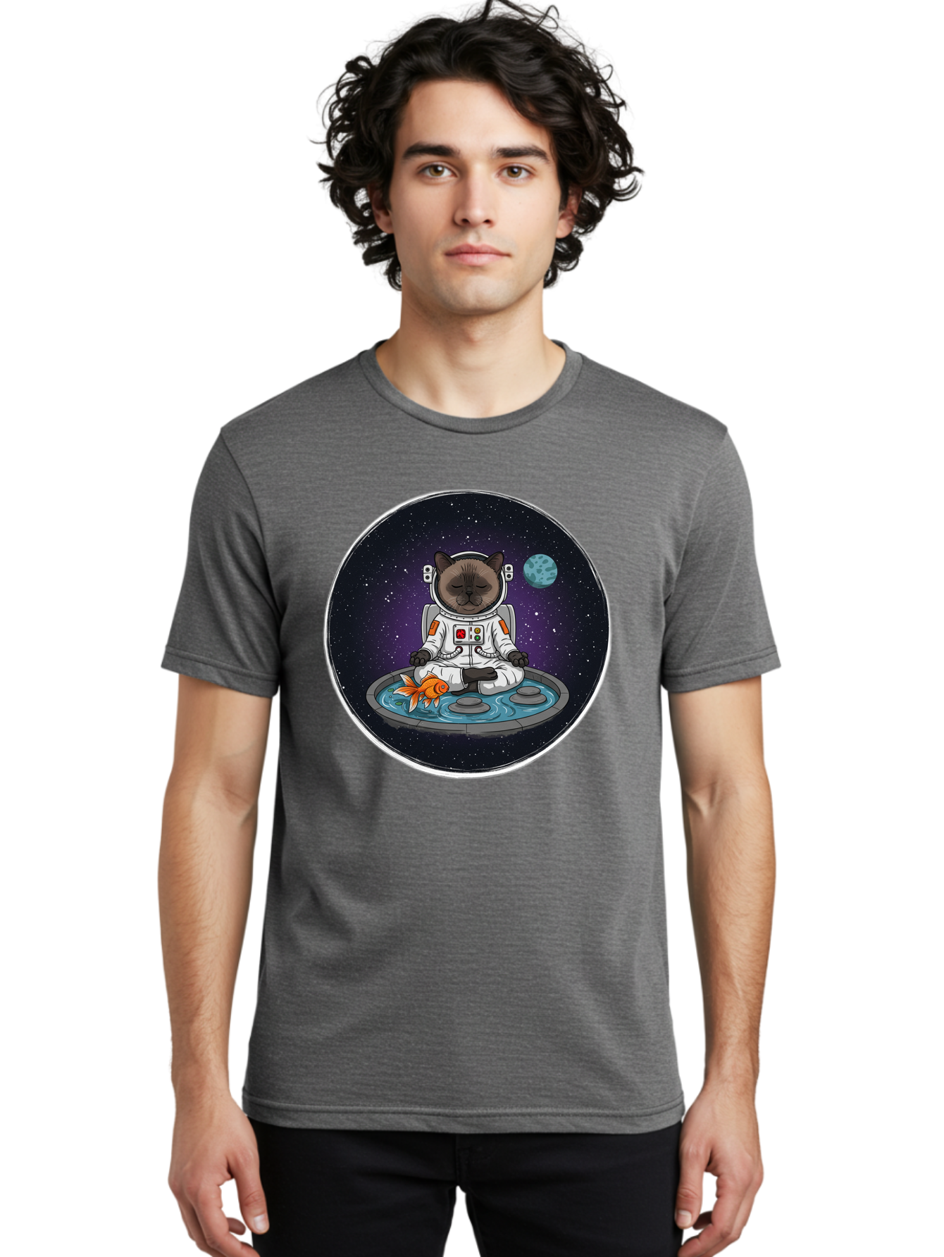 Astronaut-Cat-Meditating Men'S Graphic Tee, 100% Cotton, Comfortable Casual Summer Wear, Machine Washable, Vintage Camera, Old Camera, Antique Camera, Black Camera, Classic Photography, Photography Equipment, Nostalgic Device, Film Camera, Baj965