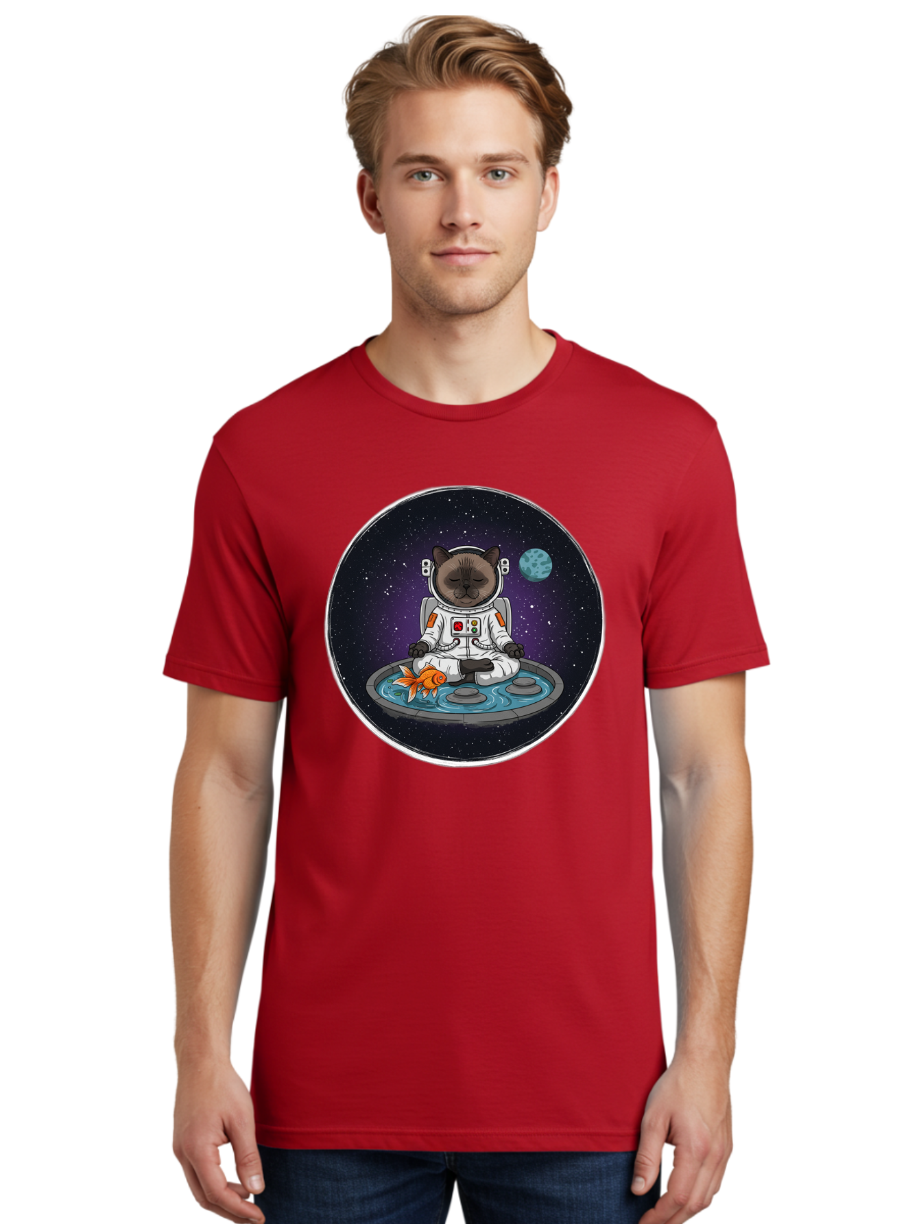 Astronaut-Cat-Meditating Men'S Graphic Tee, 100% Cotton, Comfortable Casual Summer Wear, Machine Washable, Vintage Camera, Old Camera, Antique Camera, Black Camera, Classic Photography, Photography Equipment, Nostalgic Device, Film Camera, Baj965