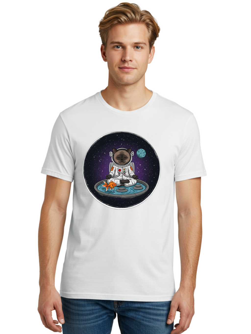 Astronaut-Cat-Meditating Men'S Graphic Tee, 100% Cotton, Comfortable Casual Summer Wear, Machine Washable, Vintage Camera, Old Camera, Antique Camera, Black Camera, Classic Photography, Photography Equipment, Nostalgic Device, Film Camera, Baj965