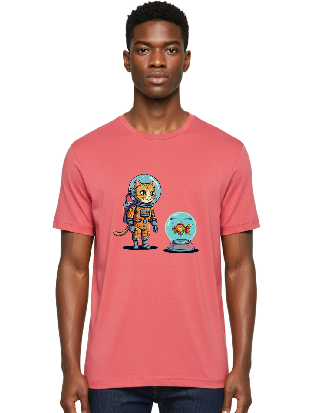 Astronaut-Cat-With-Goldfish Men'S Graphic Tee, 100% Cotton, Comfortable Casual Summer Wear, Machine Washable, Vintage Camera, Old Camera, Antique Camera, Black Camera, Classic Photography, Photography Equipment, Nostalgic Device, Film Camera, Baj966