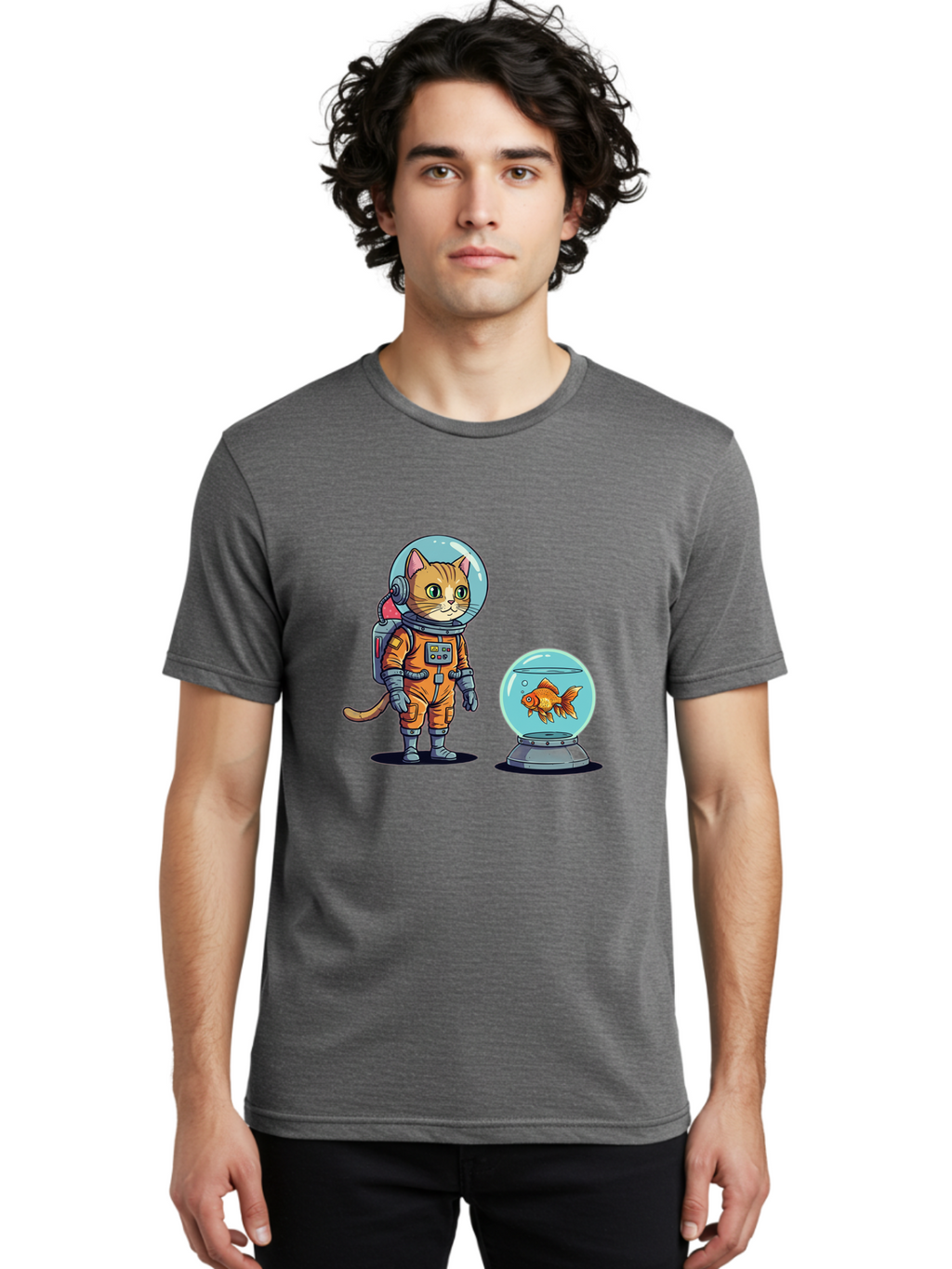 Astronaut-Cat-With-Goldfish Men'S Graphic Tee, 100% Cotton, Comfortable Casual Summer Wear, Machine Washable, Vintage Camera, Old Camera, Antique Camera, Black Camera, Classic Photography, Photography Equipment, Nostalgic Device, Film Camera, Baj966