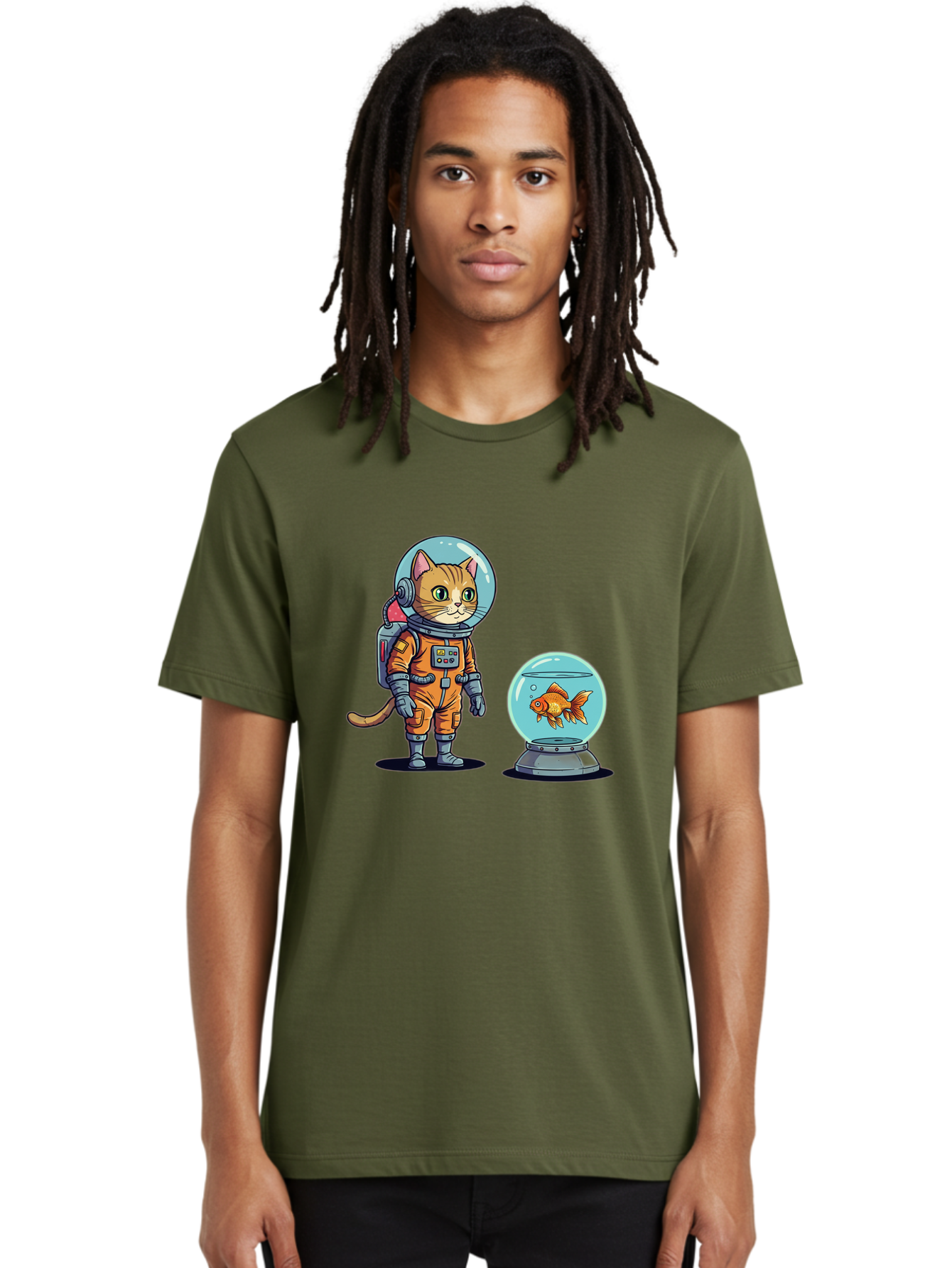 Astronaut-Cat-With-Goldfish Men'S Graphic Tee, 100% Cotton, Comfortable Casual Summer Wear, Machine Washable, Vintage Camera, Old Camera, Antique Camera, Black Camera, Classic Photography, Photography Equipment, Nostalgic Device, Film Camera, Baj966