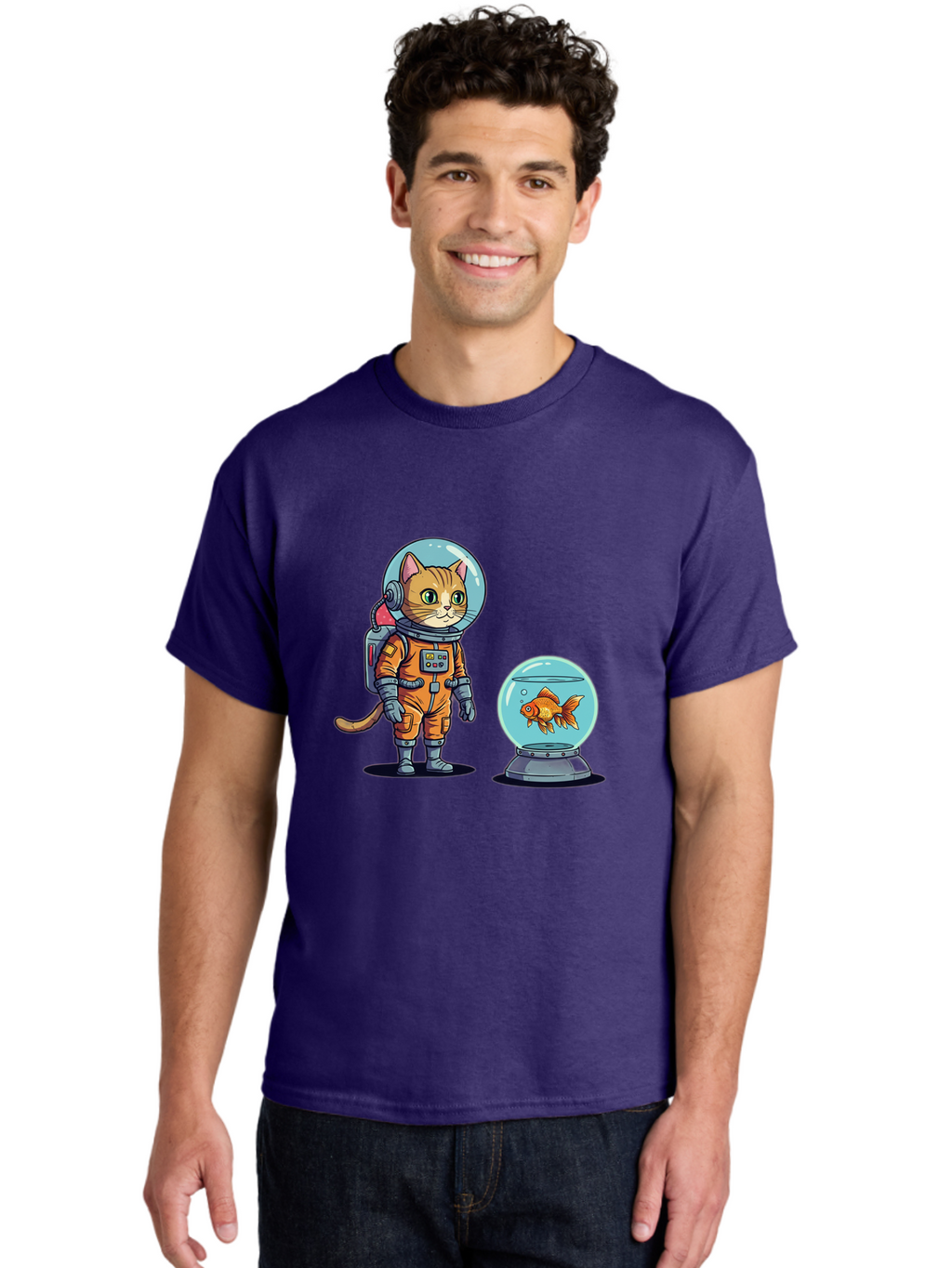 Astronaut-Cat-With-Goldfish Men'S Graphic Tee, 100% Cotton, Comfortable Casual Summer Wear, Machine Washable, Vintage Camera, Old Camera, Antique Camera, Black Camera, Classic Photography, Photography Equipment, Nostalgic Device, Film Camera, Baj966