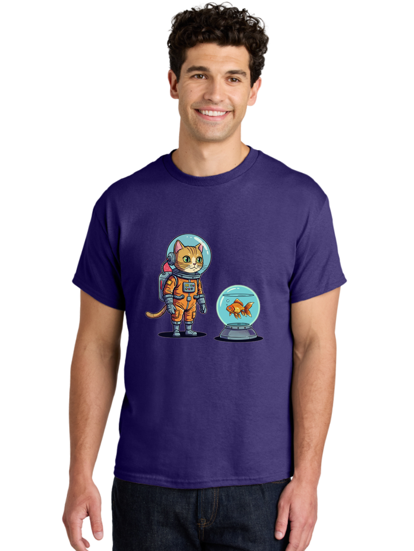 Astronaut-Cat-With-Goldfish Men'S Graphic Tee, 100% Cotton, Comfortable Casual Summer Wear, Machine Washable, Vintage Camera, Old Camera, Antique Camera, Black Camera, Classic Photography, Photography Equipment, Nostalgic Device, Film Camera, Baj966