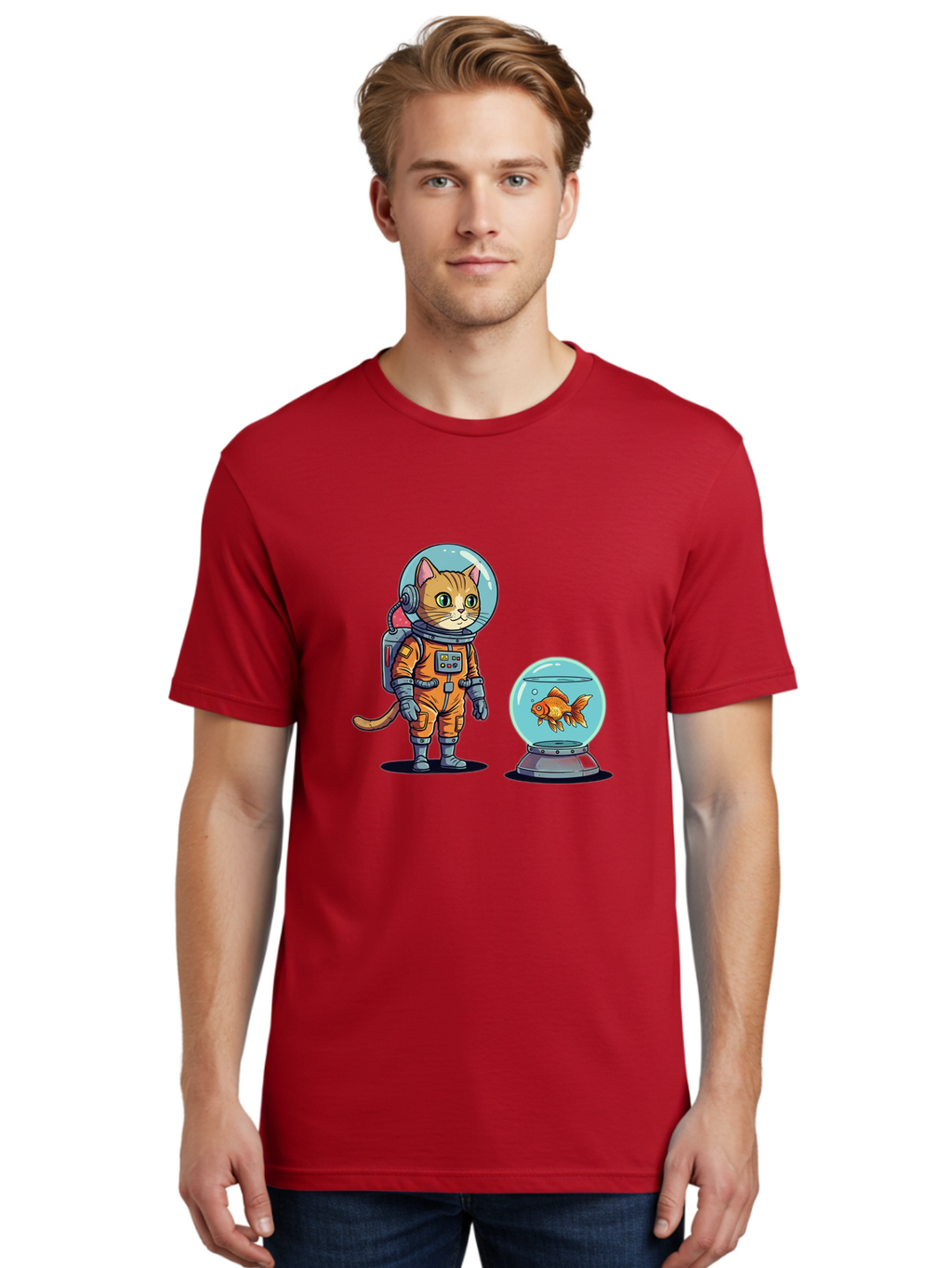Astronaut-Cat-With-Goldfish Men'S Graphic Tee, 100% Cotton, Comfortable Casual Summer Wear, Machine Washable, Vintage Camera, Old Camera, Antique Camera, Black Camera, Classic Photography, Photography Equipment, Nostalgic Device, Film Camera, Baj966