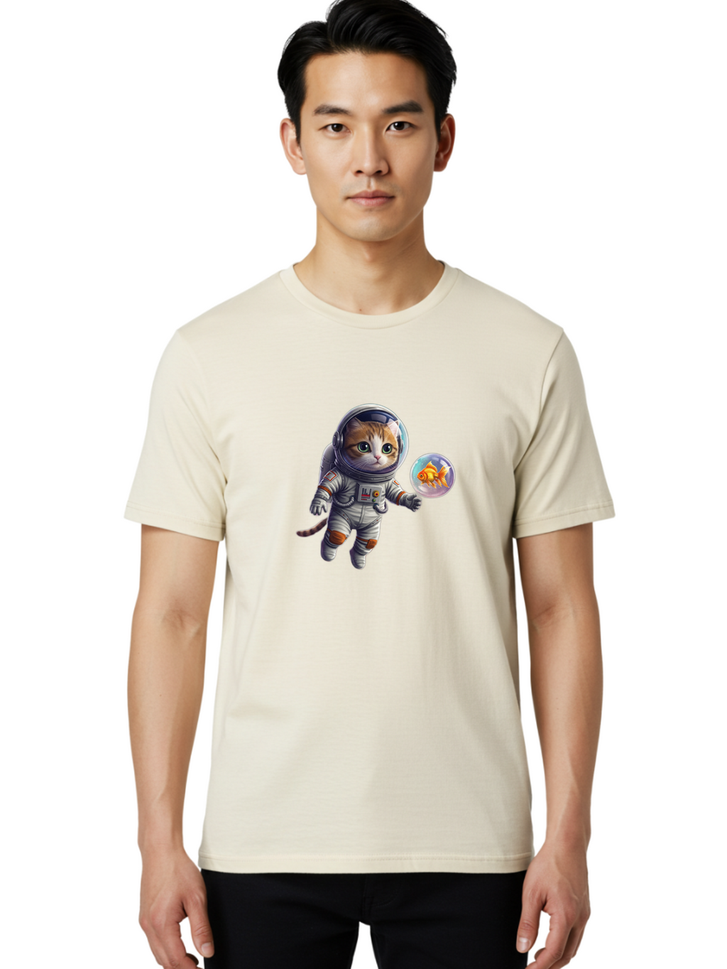 Astronaut-Cat Men'S Graphic Tee, 100% Cotton, Comfortable Casual Summer Wear, Machine Washable, Vintage Camera, Old Camera, Antique Camera, Black Camera, Classic Photography, Photography Equipment, Nostalgic Device, Film Camera, Camera Art Baj967