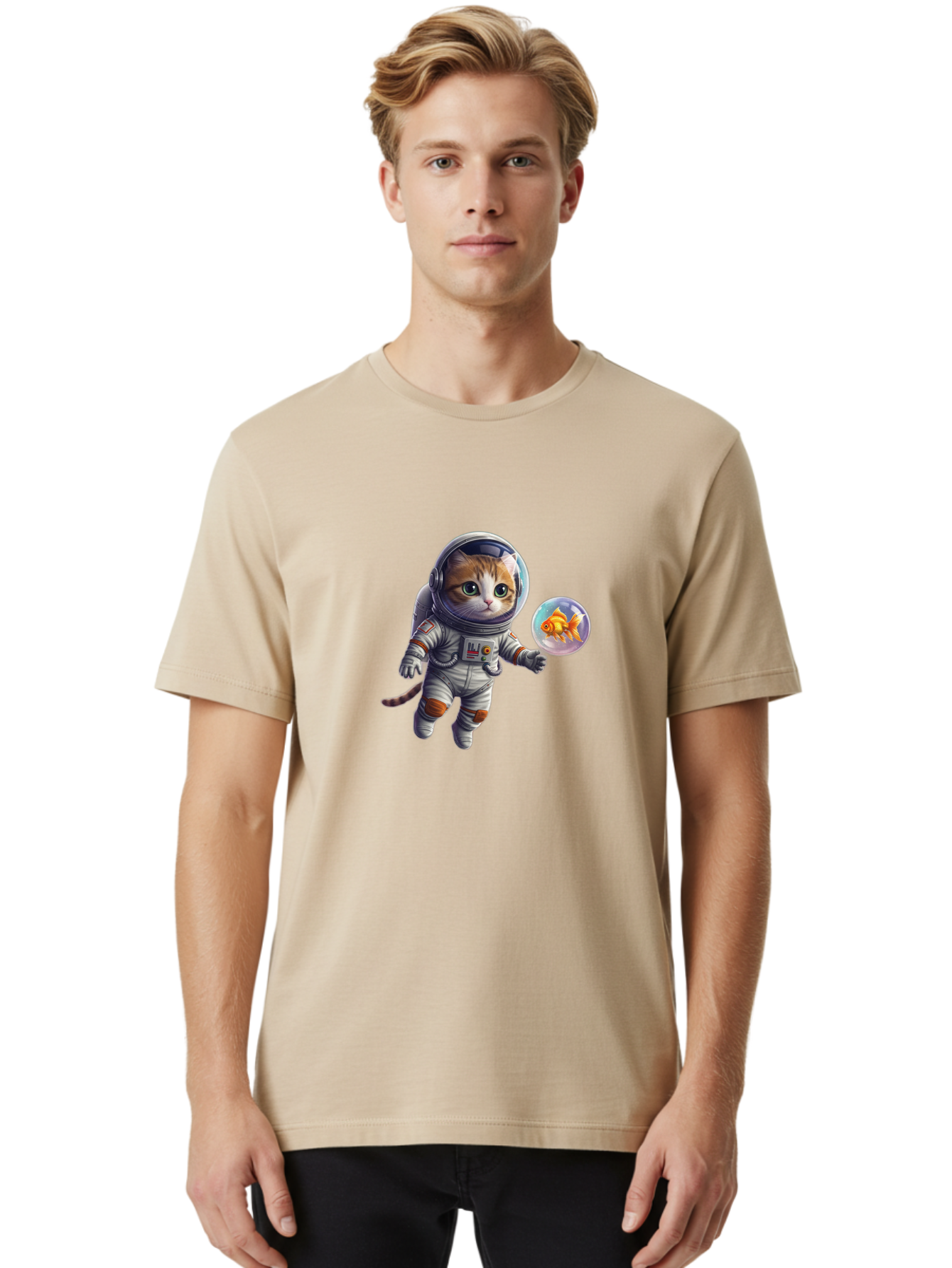 Astronaut-Cat Men'S Graphic Tee, 100% Cotton, Comfortable Casual Summer Wear, Machine Washable, Vintage Camera, Old Camera, Antique Camera, Black Camera, Classic Photography, Photography Equipment, Nostalgic Device, Film Camera, Camera Art Baj967