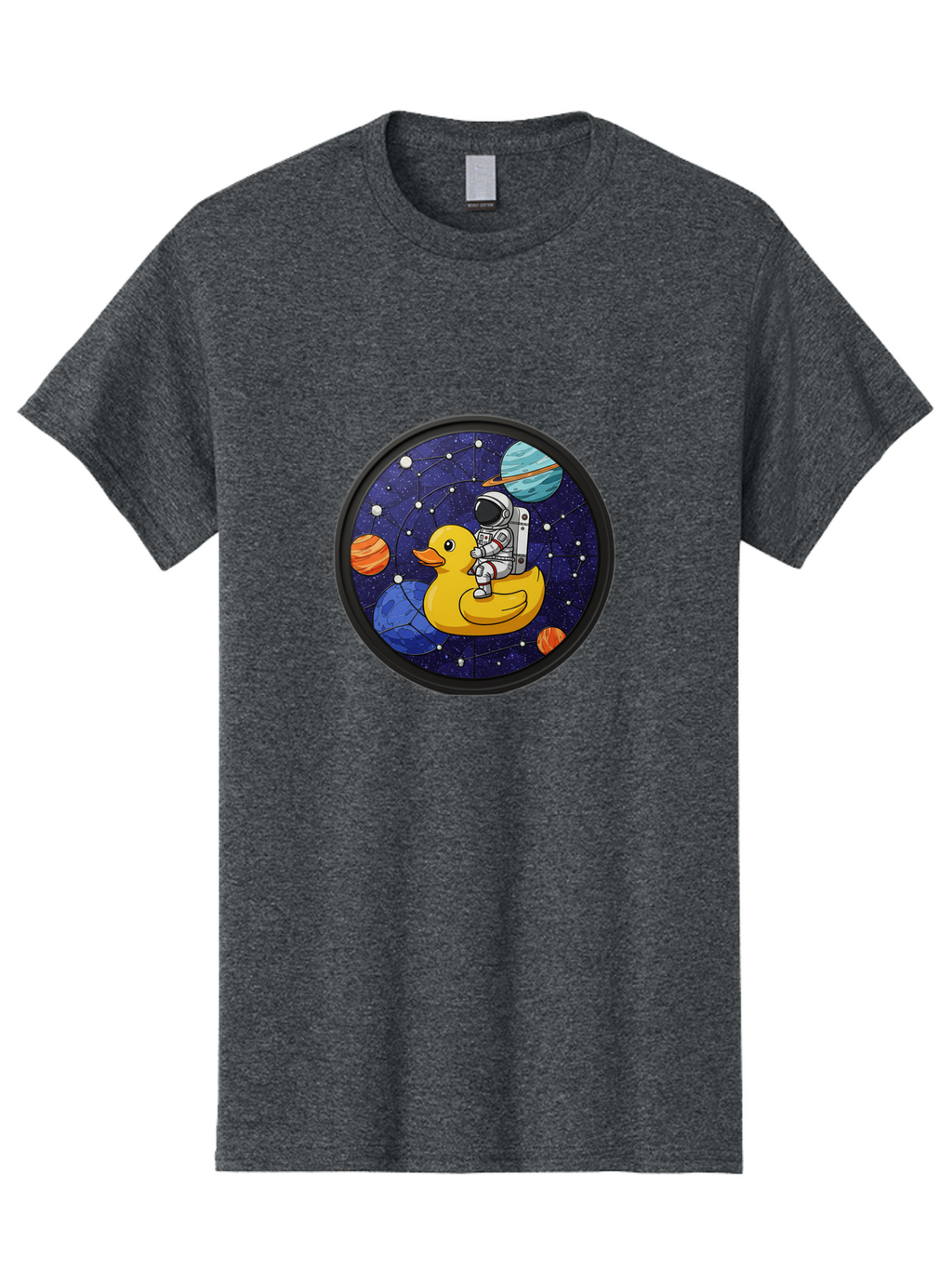 Astronaut-On-Duck-1 Men'S Graphic Tee, 100% Cotton, Comfortable Casual Summer Wear, Machine Washable, Vintage Camera, Old Camera, Antique Camera, Black Camera, Classic Photography, Photography Equipment, Nostalgic Device, Film Camera, Baj970