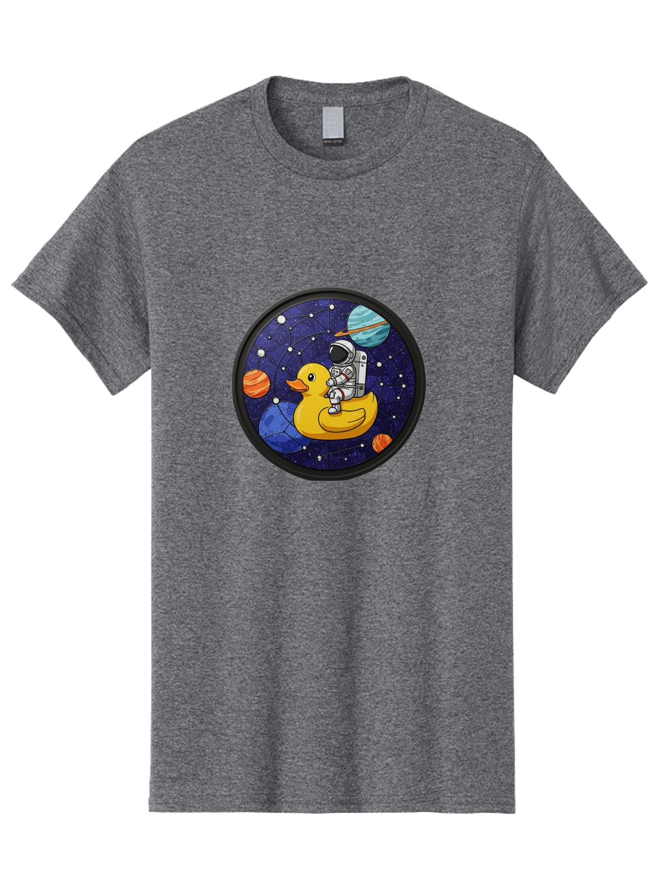 Astronaut-On-Duck-1 Men'S Graphic Tee, 100% Cotton, Comfortable Casual Summer Wear, Machine Washable, Vintage Camera, Old Camera, Antique Camera, Black Camera, Classic Photography, Photography Equipment, Nostalgic Device, Film Camera, Baj970