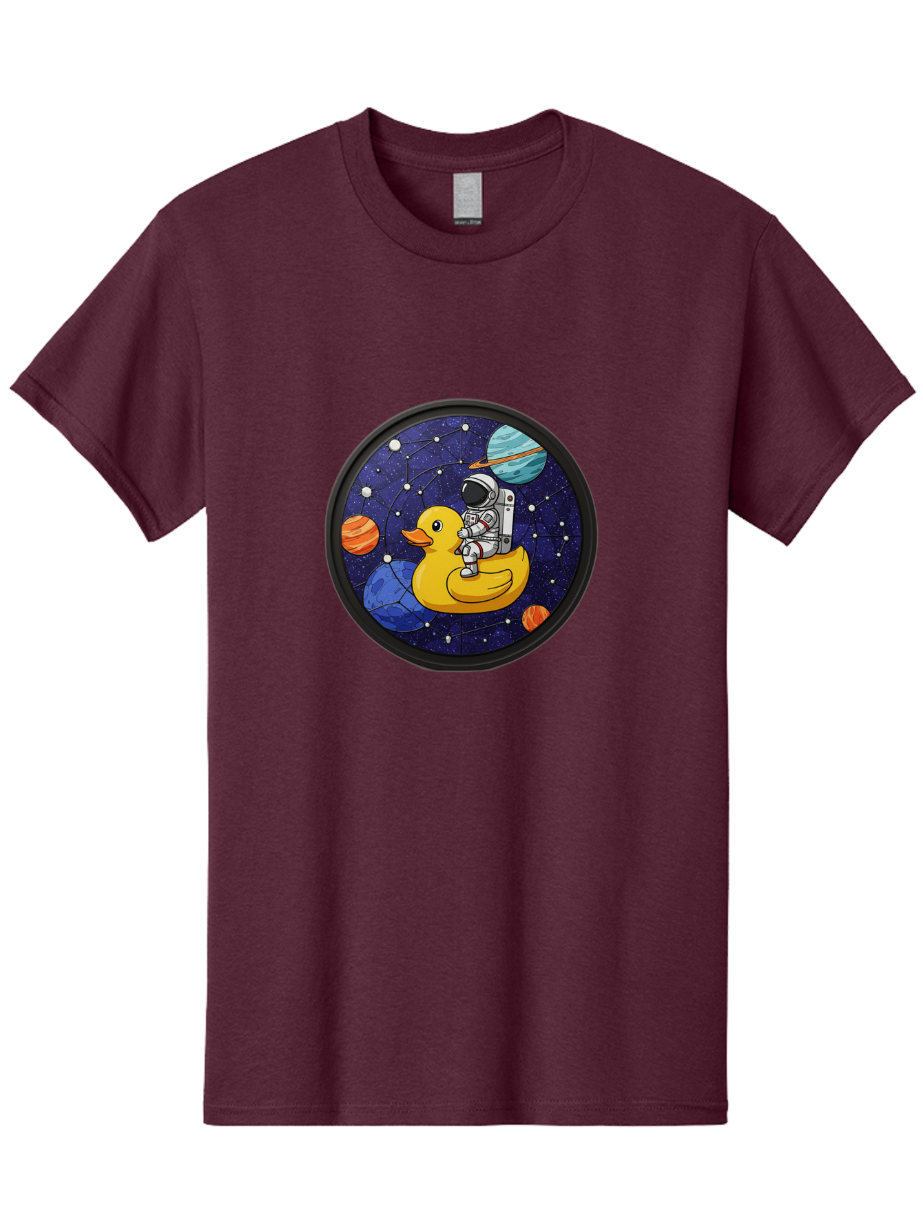 Astronaut-On-Duck-1 Men'S Graphic Tee, 100% Cotton, Comfortable Casual Summer Wear, Machine Washable, Vintage Camera, Old Camera, Antique Camera, Black Camera, Classic Photography, Photography Equipment, Nostalgic Device, Film Camera, Baj970