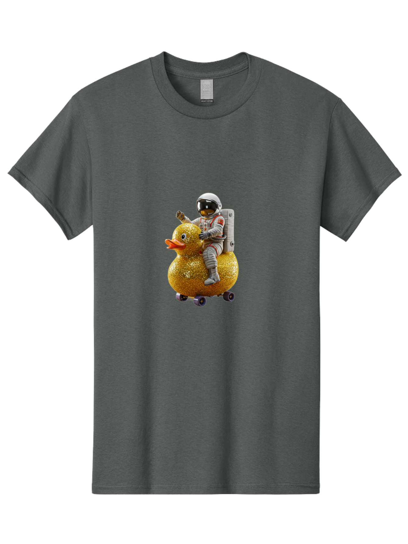 Astronaut-On-Gold-Duck Men'S Graphic Tee, 100% Cotton, Comfortable Casual Summer Wear, Machine Washable, Vintage Camera, Old Camera, Antique Camera, Black Camera, Classic Photography, Photography Equipment, Nostalgic Device, Film Camera, Baj973