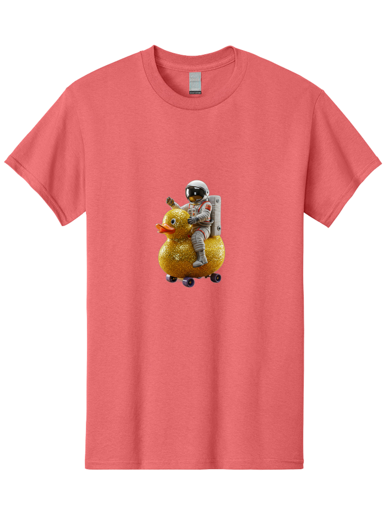 Astronaut-On-Gold-Duck Men'S Graphic Tee, 100% Cotton, Comfortable Casual Summer Wear, Machine Washable, Vintage Camera, Old Camera, Antique Camera, Black Camera, Classic Photography, Photography Equipment, Nostalgic Device, Film Camera, Baj973