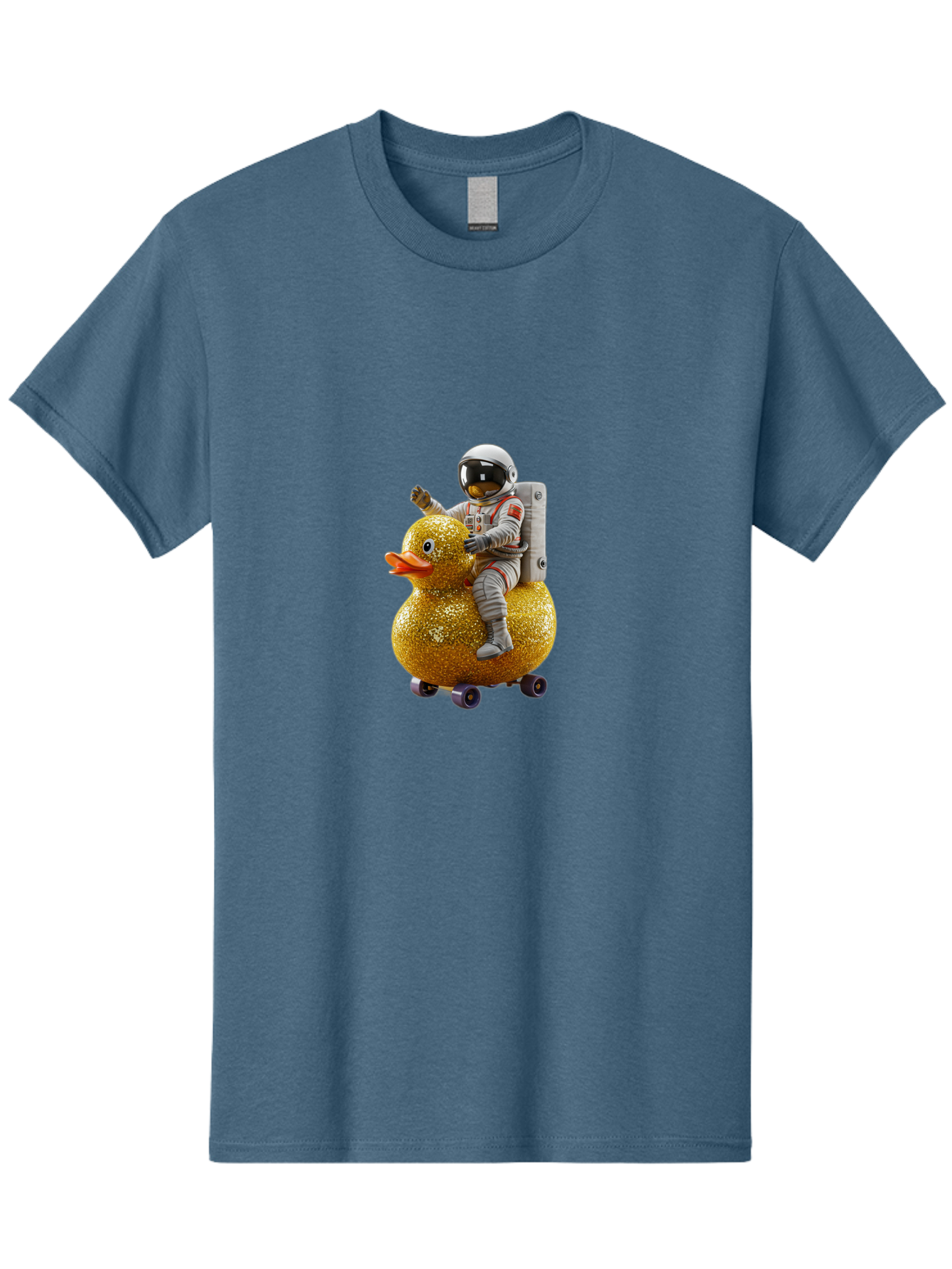 Astronaut-On-Gold-Duck Men'S Graphic Tee, 100% Cotton, Comfortable Casual Summer Wear, Machine Washable, Vintage Camera, Old Camera, Antique Camera, Black Camera, Classic Photography, Photography Equipment, Nostalgic Device, Film Camera, Baj973