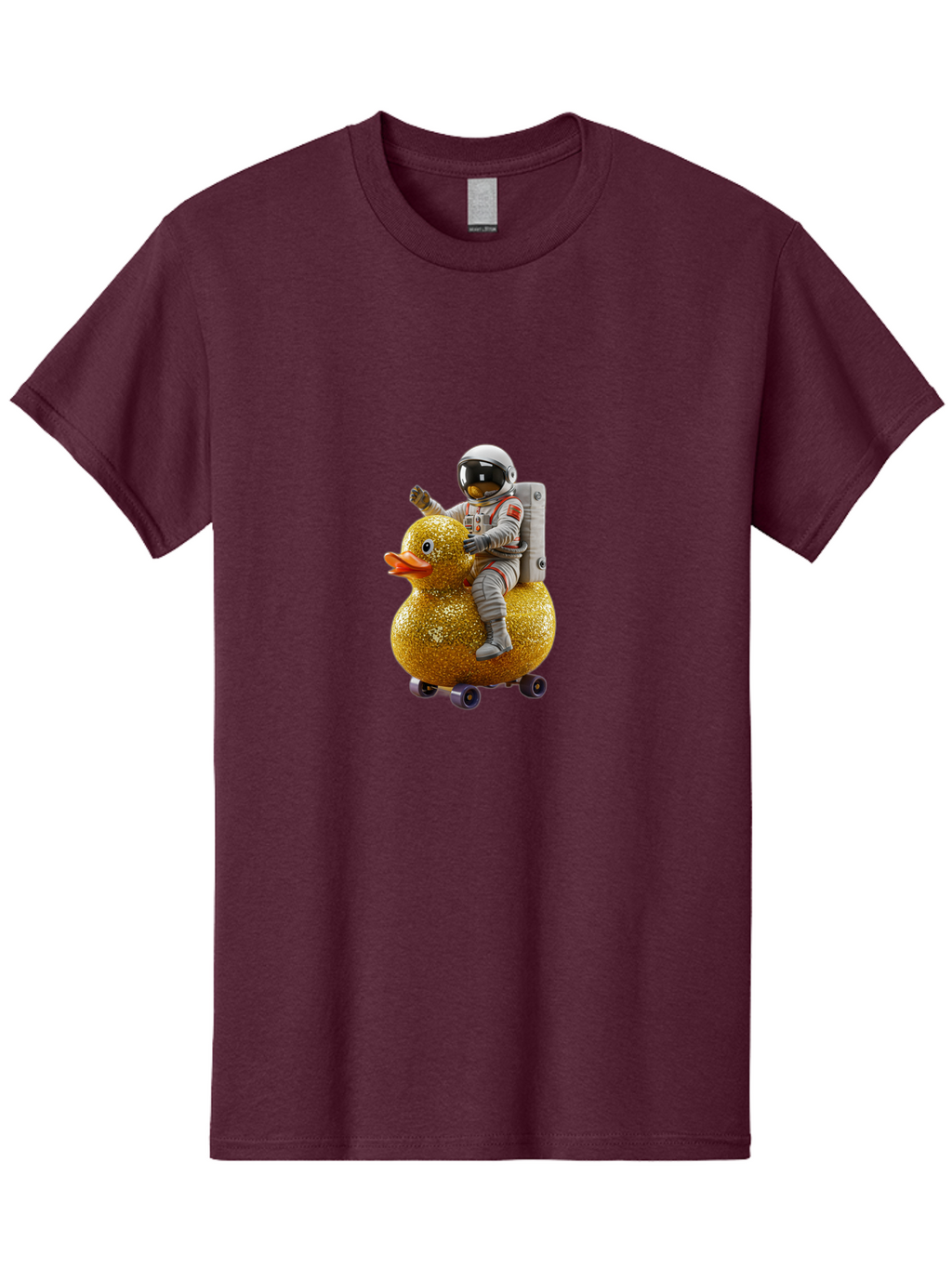 Astronaut-On-Gold-Duck Men'S Graphic Tee, 100% Cotton, Comfortable Casual Summer Wear, Machine Washable, Vintage Camera, Old Camera, Antique Camera, Black Camera, Classic Photography, Photography Equipment, Nostalgic Device, Film Camera, Baj973