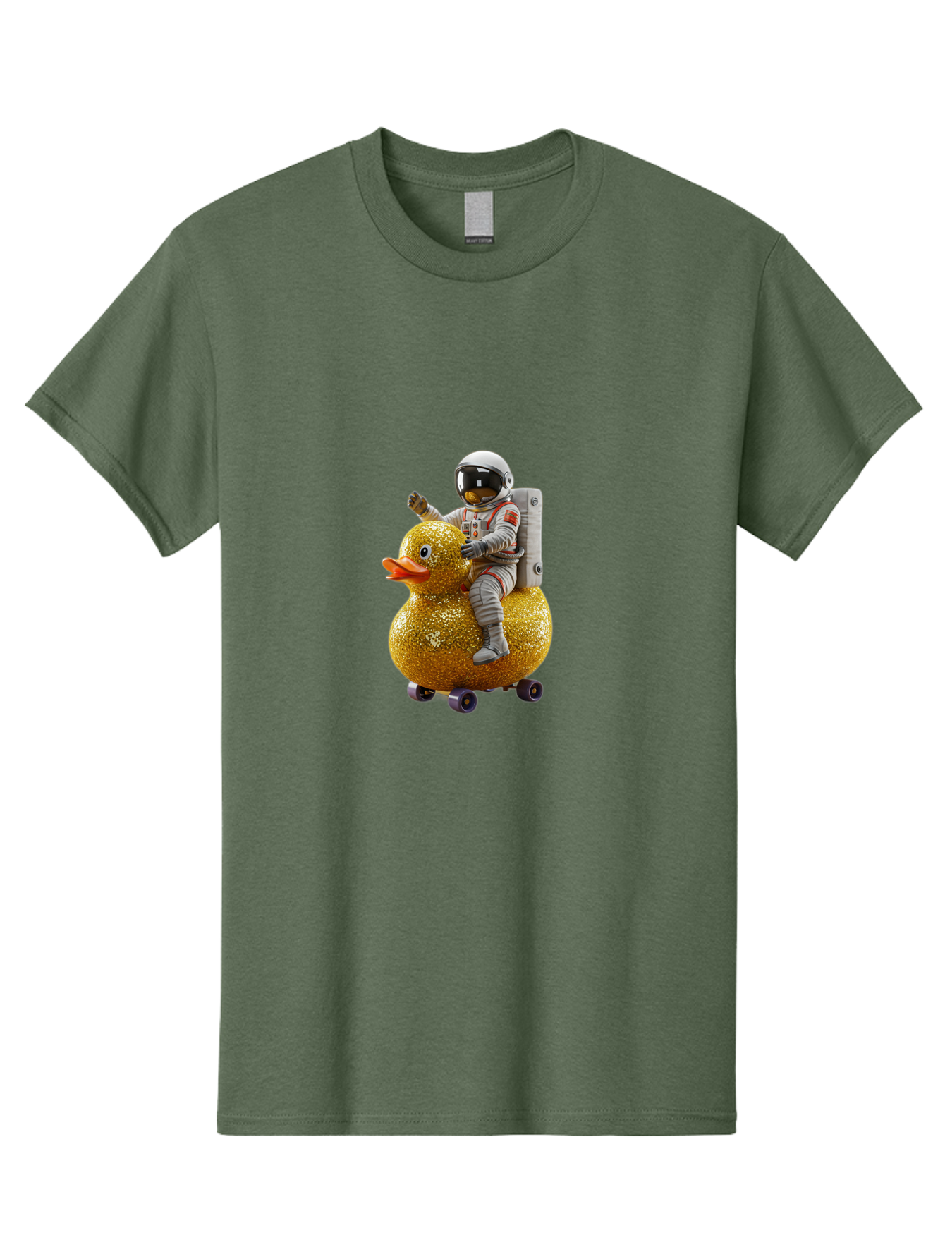 Astronaut-On-Gold-Duck Men'S Graphic Tee, 100% Cotton, Comfortable Casual Summer Wear, Machine Washable, Vintage Camera, Old Camera, Antique Camera, Black Camera, Classic Photography, Photography Equipment, Nostalgic Device, Film Camera, Baj973