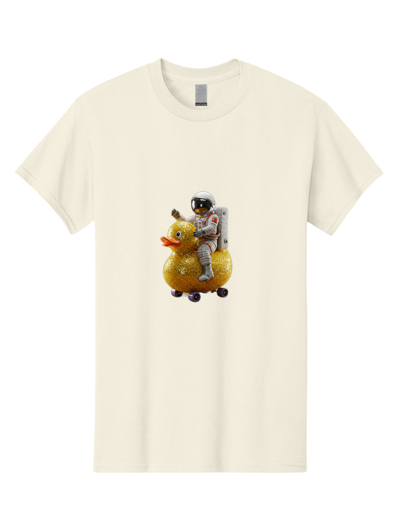 Astronaut-On-Gold-Duck Men'S Graphic Tee, 100% Cotton, Comfortable Casual Summer Wear, Machine Washable, Vintage Camera, Old Camera, Antique Camera, Black Camera, Classic Photography, Photography Equipment, Nostalgic Device, Film Camera, Baj973