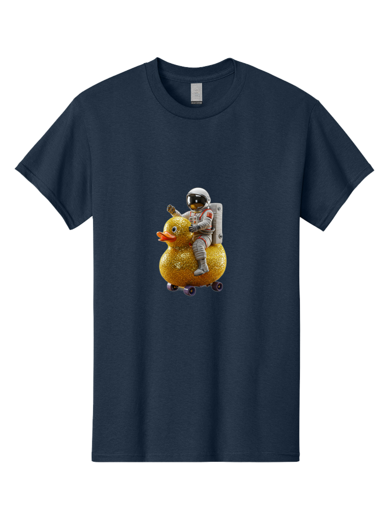 Astronaut-On-Gold-Duck Men'S Graphic Tee, 100% Cotton, Comfortable Casual Summer Wear, Machine Washable, Vintage Camera, Old Camera, Antique Camera, Black Camera, Classic Photography, Photography Equipment, Nostalgic Device, Film Camera, Baj973