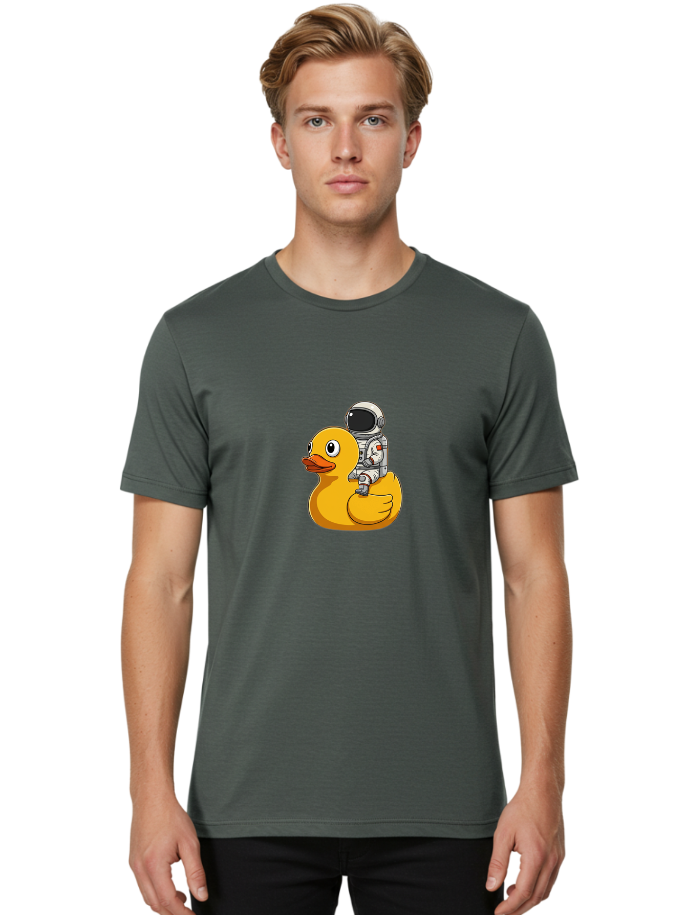 Astronaut-On-Rubber-Duck Men'S Graphic Tee, 100% Cotton, Comfortable Casual Summer Wear, Machine Washable, Vintage Camera, Old Camera, Antique Camera, Black Camera, Classic Photography, Photography Equipment, Nostalgic Device, Film Camera, Baj974