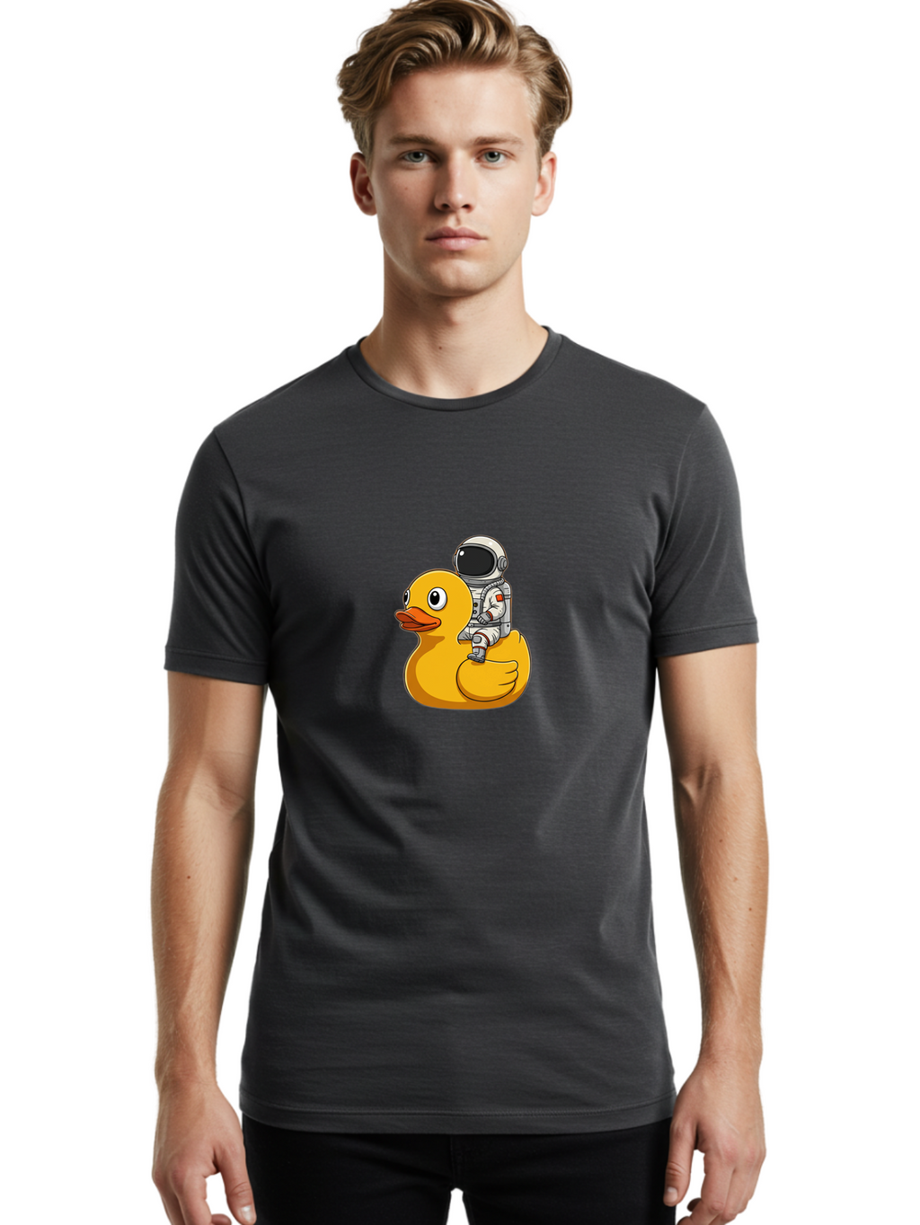 Astronaut-On-Rubber-Duck Men'S Graphic Tee, 100% Cotton, Comfortable Casual Summer Wear, Machine Washable, Vintage Camera, Old Camera, Antique Camera, Black Camera, Classic Photography, Photography Equipment, Nostalgic Device, Film Camera, Baj974