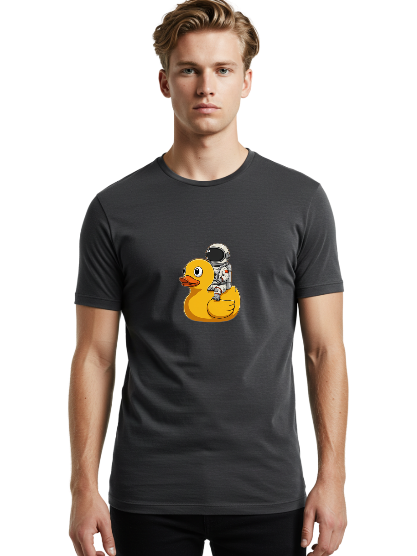 Astronaut-On-Rubber-Duck Men'S Graphic Tee, 100% Cotton, Comfortable Casual Summer Wear, Machine Washable, Vintage Camera, Old Camera, Antique Camera, Black Camera, Classic Photography, Photography Equipment, Nostalgic Device, Film Camera, Baj974