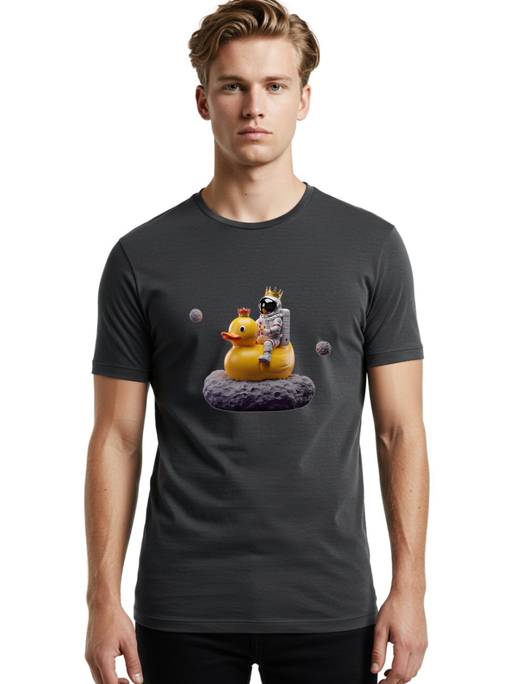 Astronaut-Riding-Duck-1 Men'S Graphic Tee, 100% Cotton, Comfortable Casual Summer Wear, Machine Washable, Vintage Camera, Old Camera, Antique Camera, Black Camera, Classic Photography, Photography Equipment, Nostalgic Device, Film Camera, Baj975