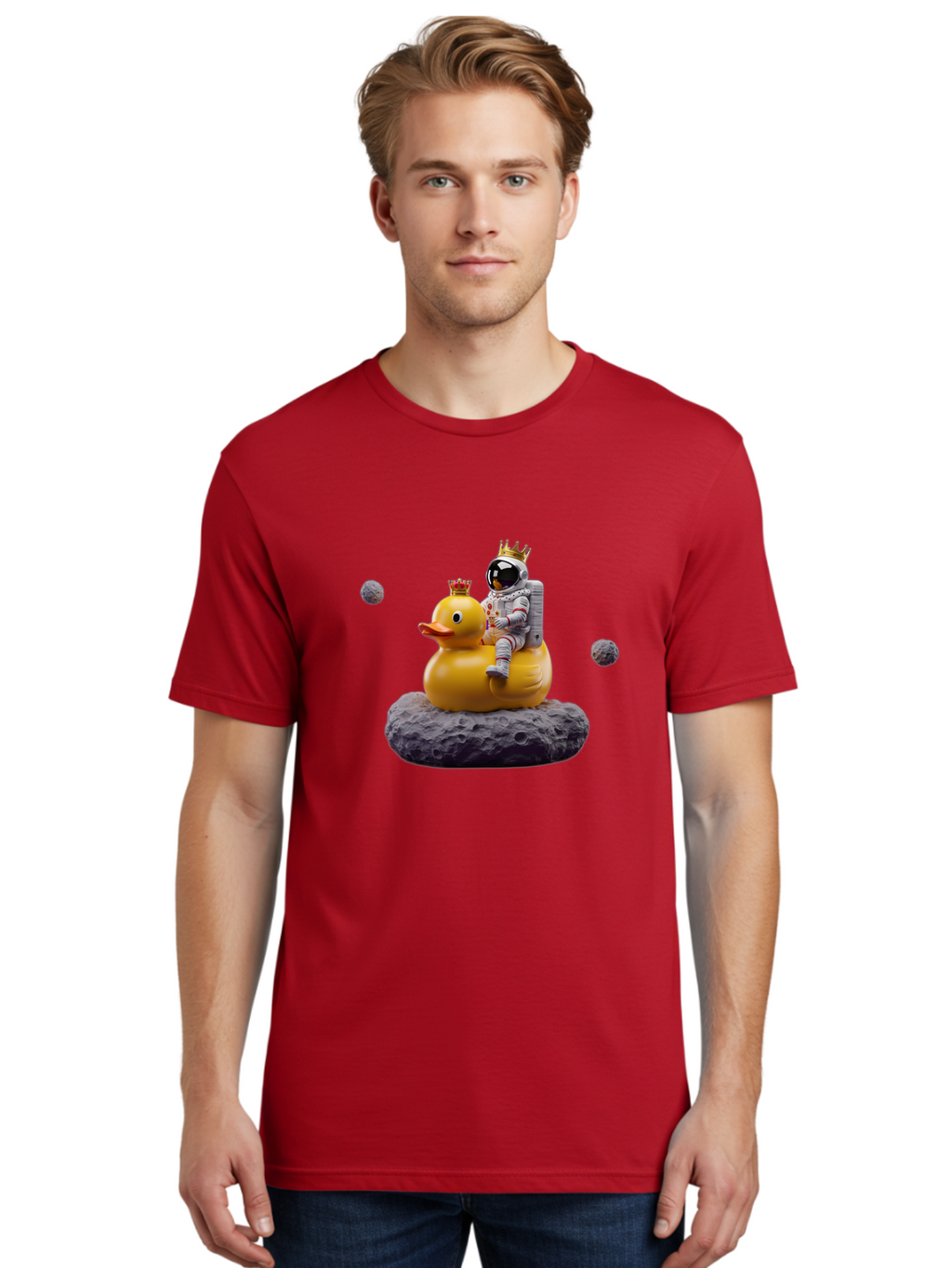 Astronaut-Riding-Duck-1 Men'S Graphic Tee, 100% Cotton, Comfortable Casual Summer Wear, Machine Washable, Vintage Camera, Old Camera, Antique Camera, Black Camera, Classic Photography, Photography Equipment, Nostalgic Device, Film Camera, Baj975