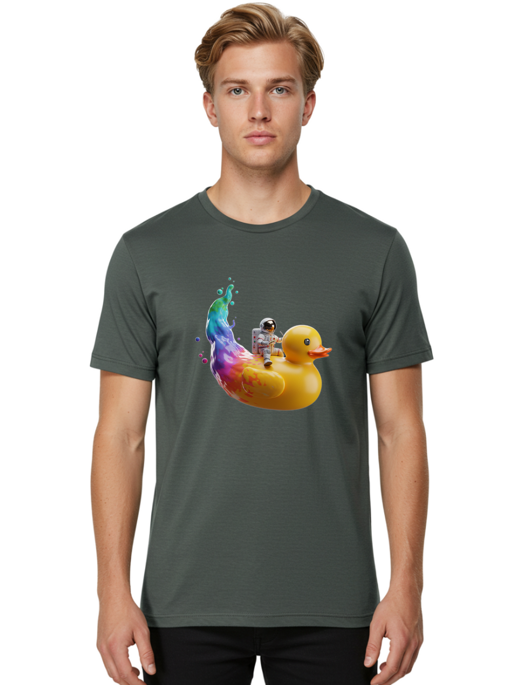 Astronaut-Riding-Duck Men'S Graphic Tee, 100% Cotton, Comfortable Casual Summer Wear, Machine Washable, Vintage Camera, Old Camera, Antique Camera, Black Camera, Classic Photography, Photography Equipment, Nostalgic Device, Film Camera, Baj976