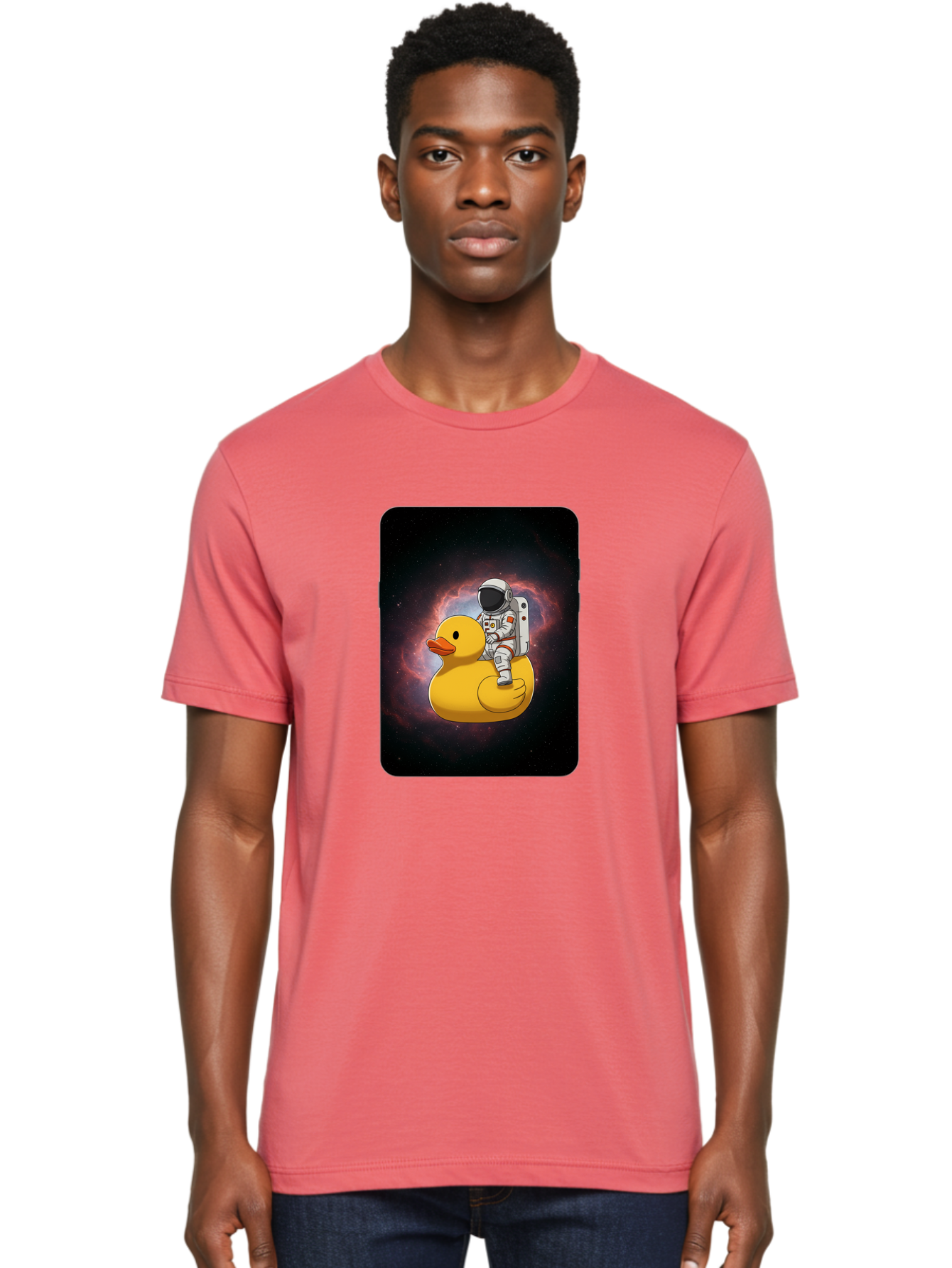Astronaut-Riding-Rubber-Duck-1 Men'S Graphic Tee, 100% Cotton, Comfortable Casual Summer Wear, Machine Washable, Vintage Camera, Old Camera, Antique Camera, Black Camera, Classic Photography, Photography Equipment, Nostalgic Device, Baj977