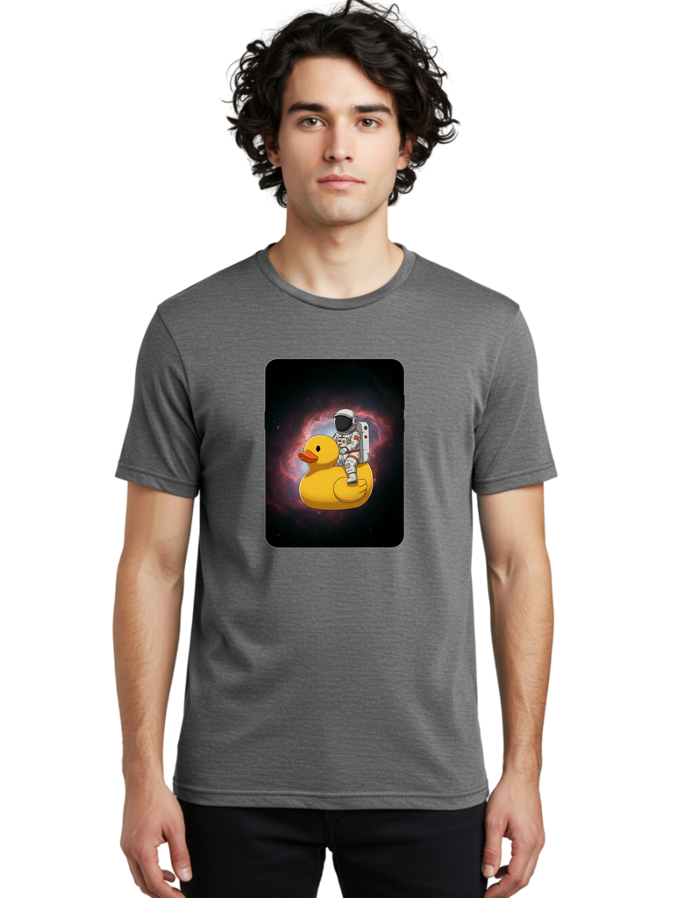 Astronaut-Riding-Rubber-Duck-1 Men'S Graphic Tee, 100% Cotton, Comfortable Casual Summer Wear, Machine Washable, Vintage Camera, Old Camera, Antique Camera, Black Camera, Classic Photography, Photography Equipment, Nostalgic Device, Baj977