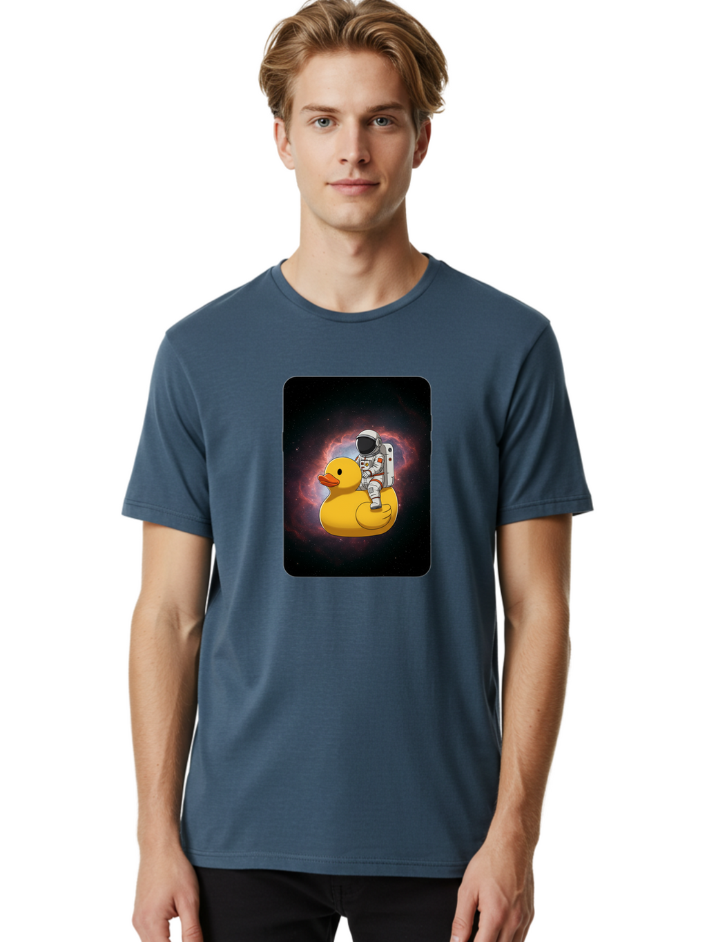 Astronaut-Riding-Rubber-Duck-1 Men'S Graphic Tee, 100% Cotton, Comfortable Casual Summer Wear, Machine Washable, Vintage Camera, Old Camera, Antique Camera, Black Camera, Classic Photography, Photography Equipment, Nostalgic Device, Baj977