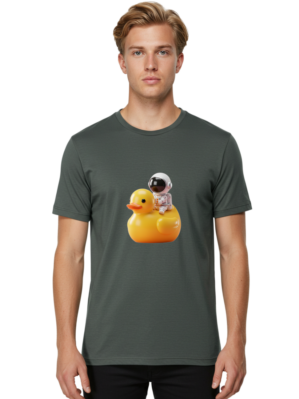 Astronaut-Riding-Rubber-Duck-2 Men'S Graphic Tee, 100% Cotton, Comfortable Casual Summer Wear, Machine Washable, Vintage Camera, Old Camera, Antique Camera, Black Camera, Classic Photography, Photography Equipment, Nostalgic Device, Baj978