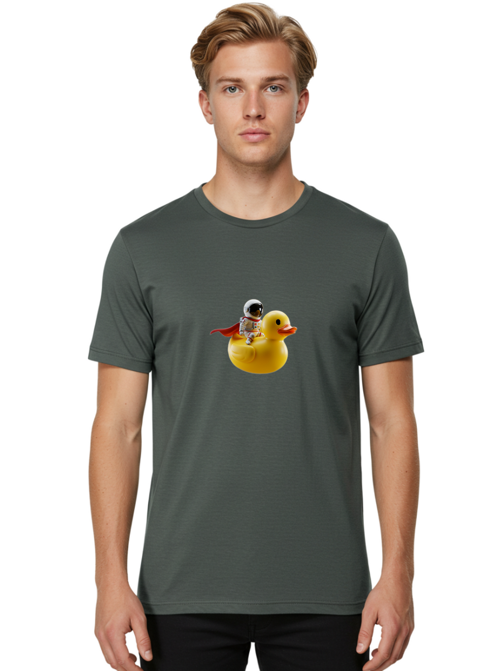 Astronaut-Riding-Rubber-Duck-3 Men'S Graphic Tee, 100% Cotton, Comfortable Casual Summer Wear, Machine Washable, Vintage Camera, Old Camera, Antique Camera, Black Camera, Classic Photography, Photography Equipment, Nostalgic Device, Baj979