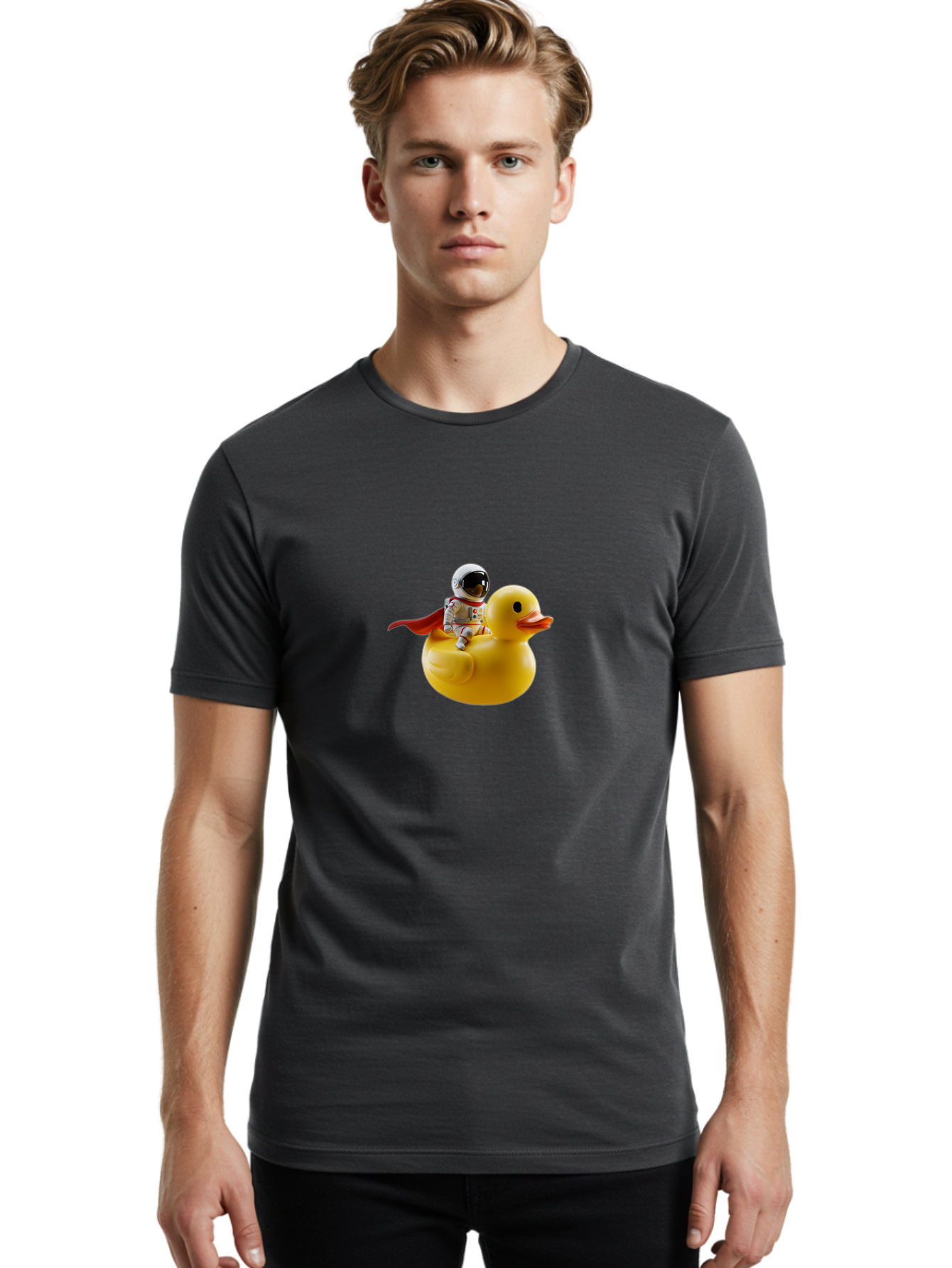 Astronaut-Riding-Rubber-Duck-3 Men'S Graphic Tee, 100% Cotton, Comfortable Casual Summer Wear, Machine Washable, Vintage Camera, Old Camera, Antique Camera, Black Camera, Classic Photography, Photography Equipment, Nostalgic Device, Baj979