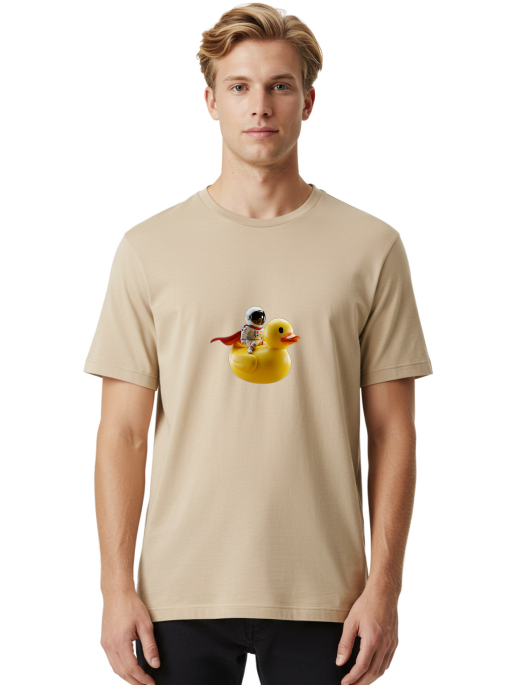 Astronaut-Riding-Rubber-Duck-3 Men'S Graphic Tee, 100% Cotton, Comfortable Casual Summer Wear, Machine Washable, Vintage Camera, Old Camera, Antique Camera, Black Camera, Classic Photography, Photography Equipment, Nostalgic Device, Baj979