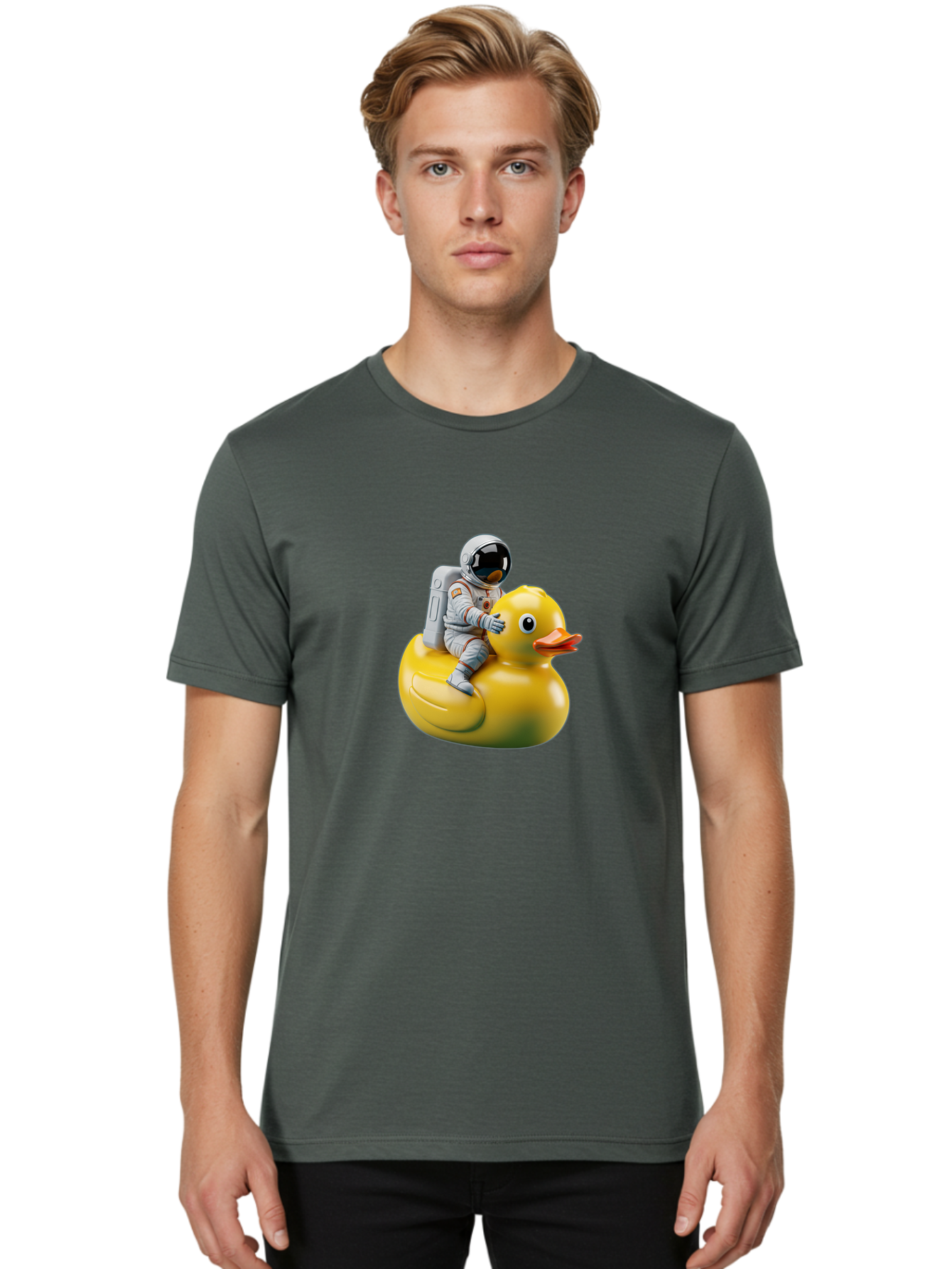 Astronaut-Riding-Rubber-Duck-4 Men'S Graphic Tee, 100% Cotton, Comfortable Casual Summer Wear, Machine Washable, Vintage Camera, Old Camera, Antique Camera, Black Camera, Classic Photography, Photography Equipment, Nostalgic Device, Baj980